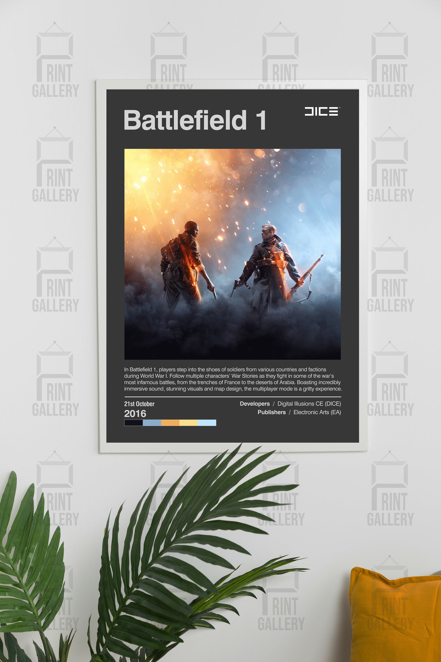 Battlefield 1 Video Game Poster & Digital Download