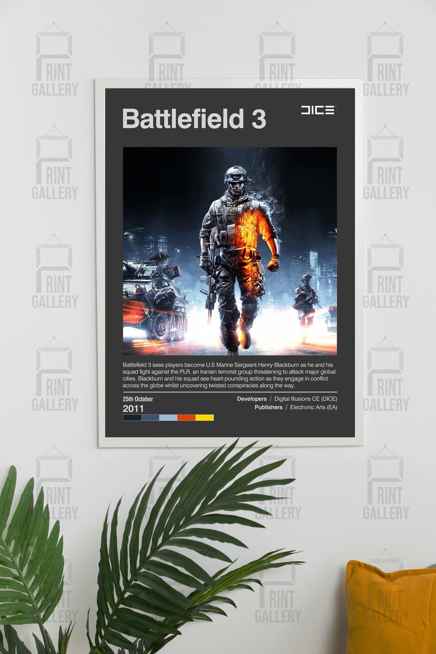 Battlefield 3 Video Game Poster & Digital Download