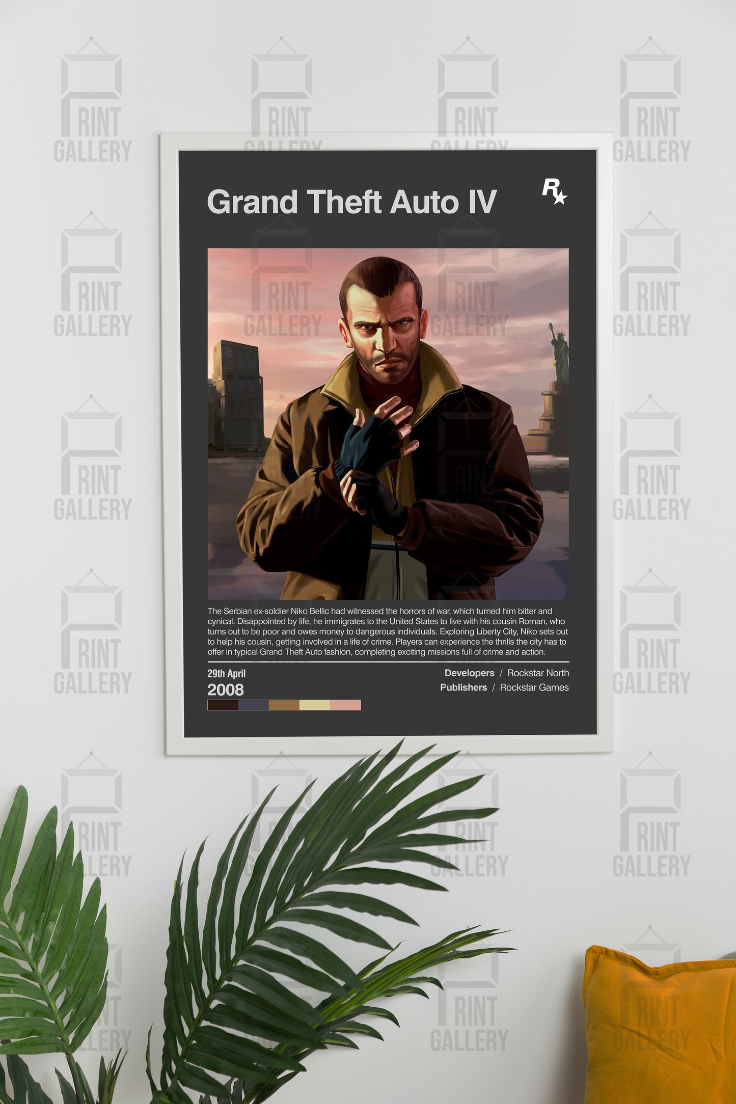 Grand Theft Auto IV Video Game Poster & Digital Download