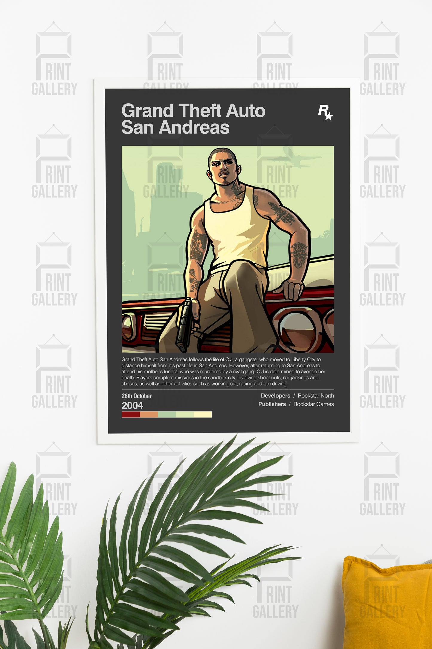 Grand Theft Auto San Andreas Video Game Poster & Digital Download