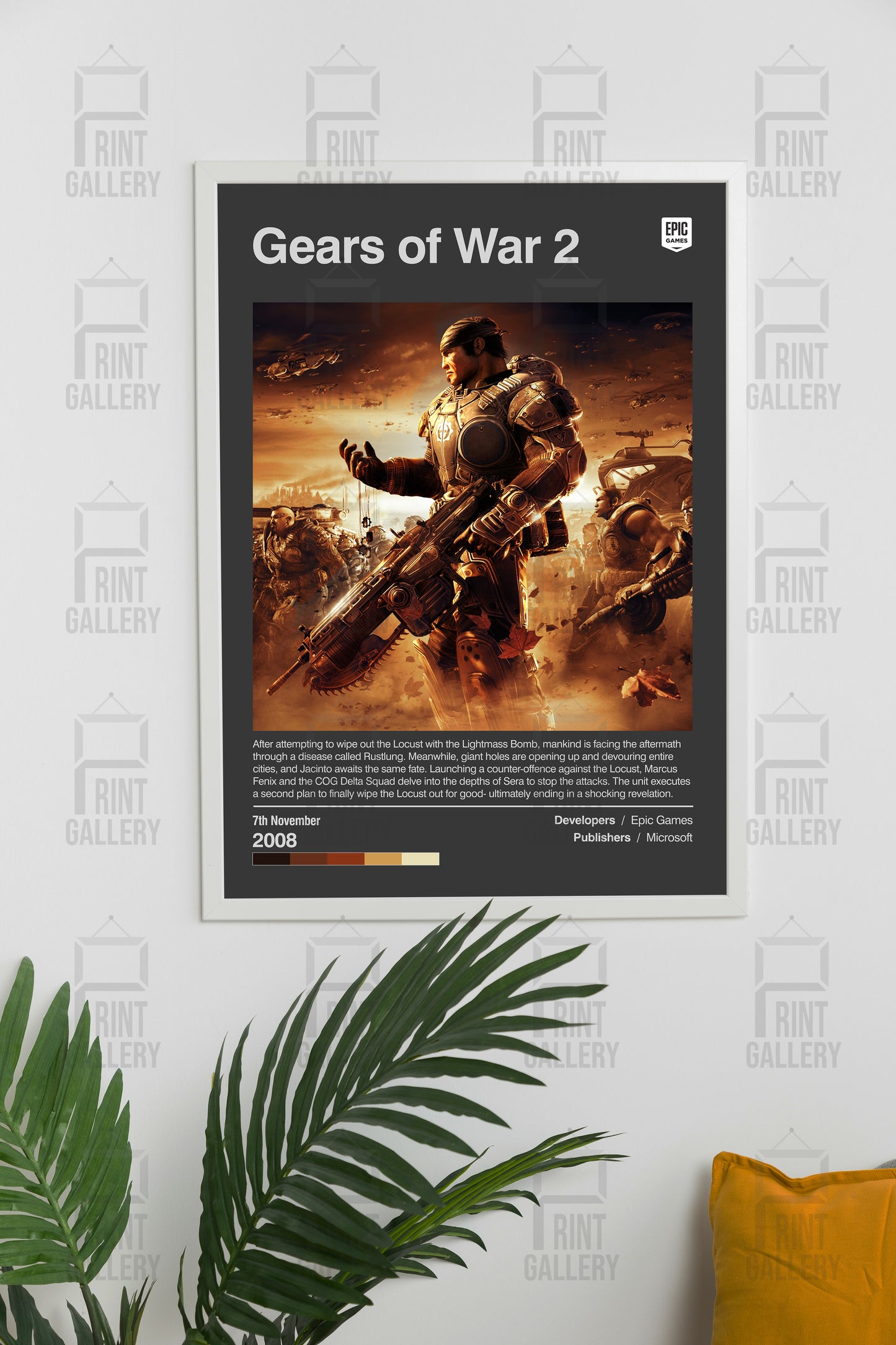 Gears of War 2 Video Game Poster & Digital Download