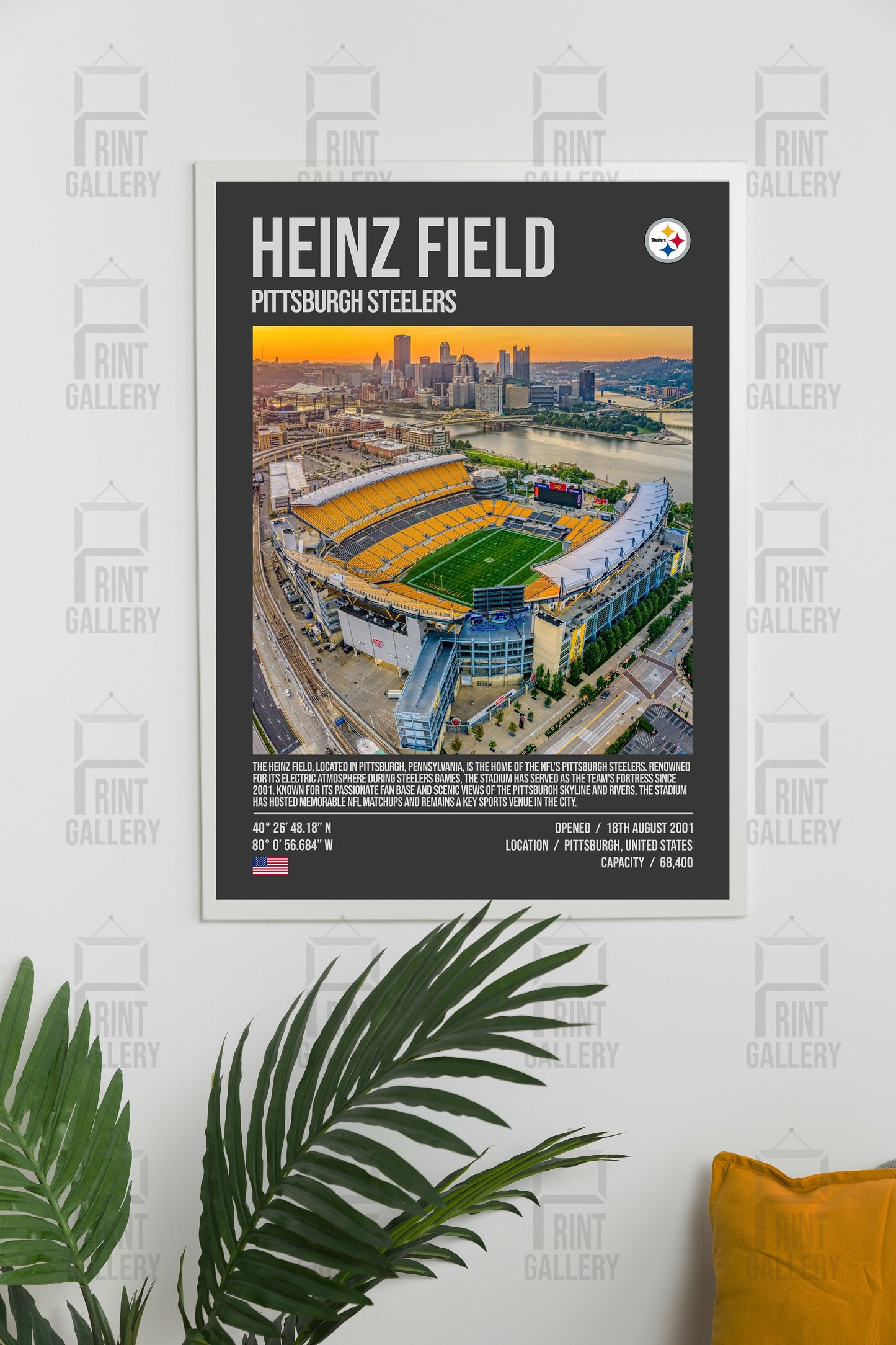 Pittsburgh Steelers Heinz Field NFL Stadium Poster & Digital Download