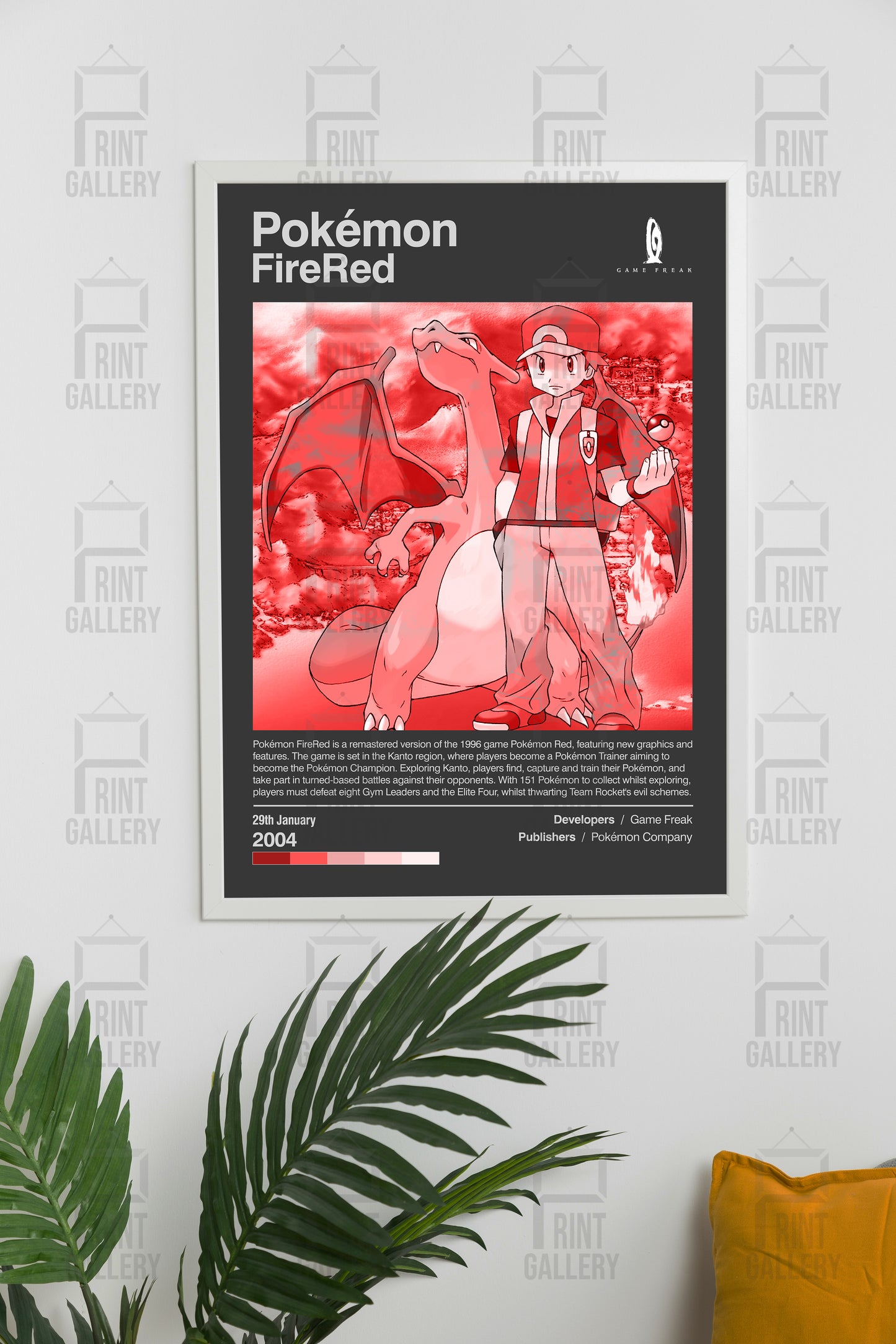 Pokémon FireRed Video Game Poster & Digital Download
