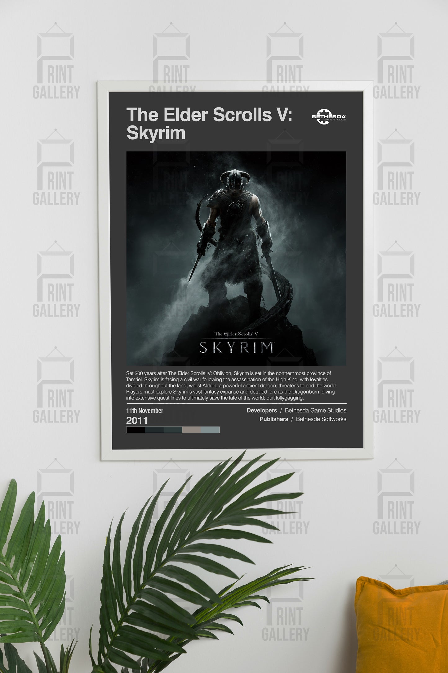 The Elder Scrolls V: Skyrim Video Game Poster & Digital Download