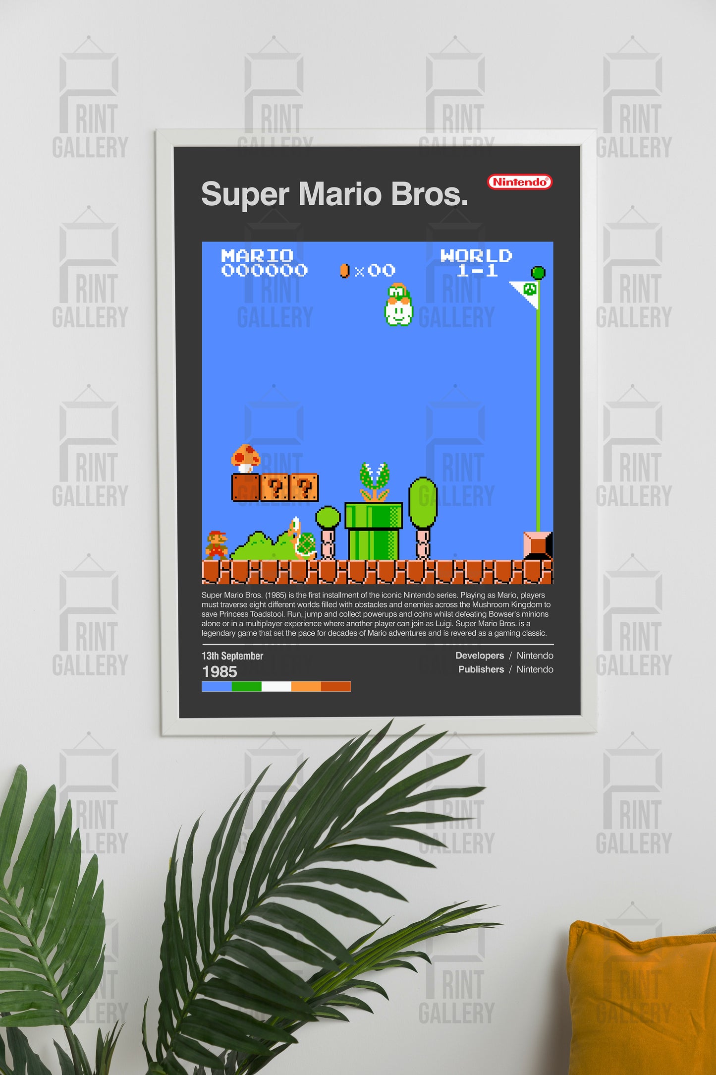 Super Mario Bros 1985 Video Game Poster & Digital Download