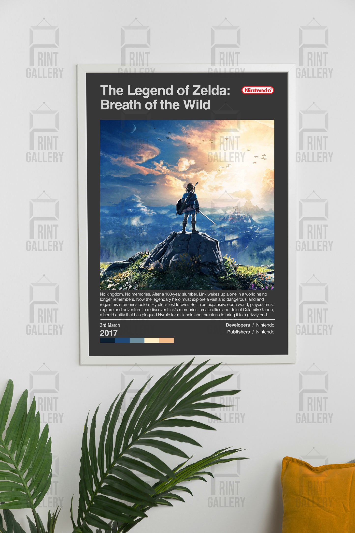 The Legend of Zelda Breath of the Wild Video Game Poster & Digital Download