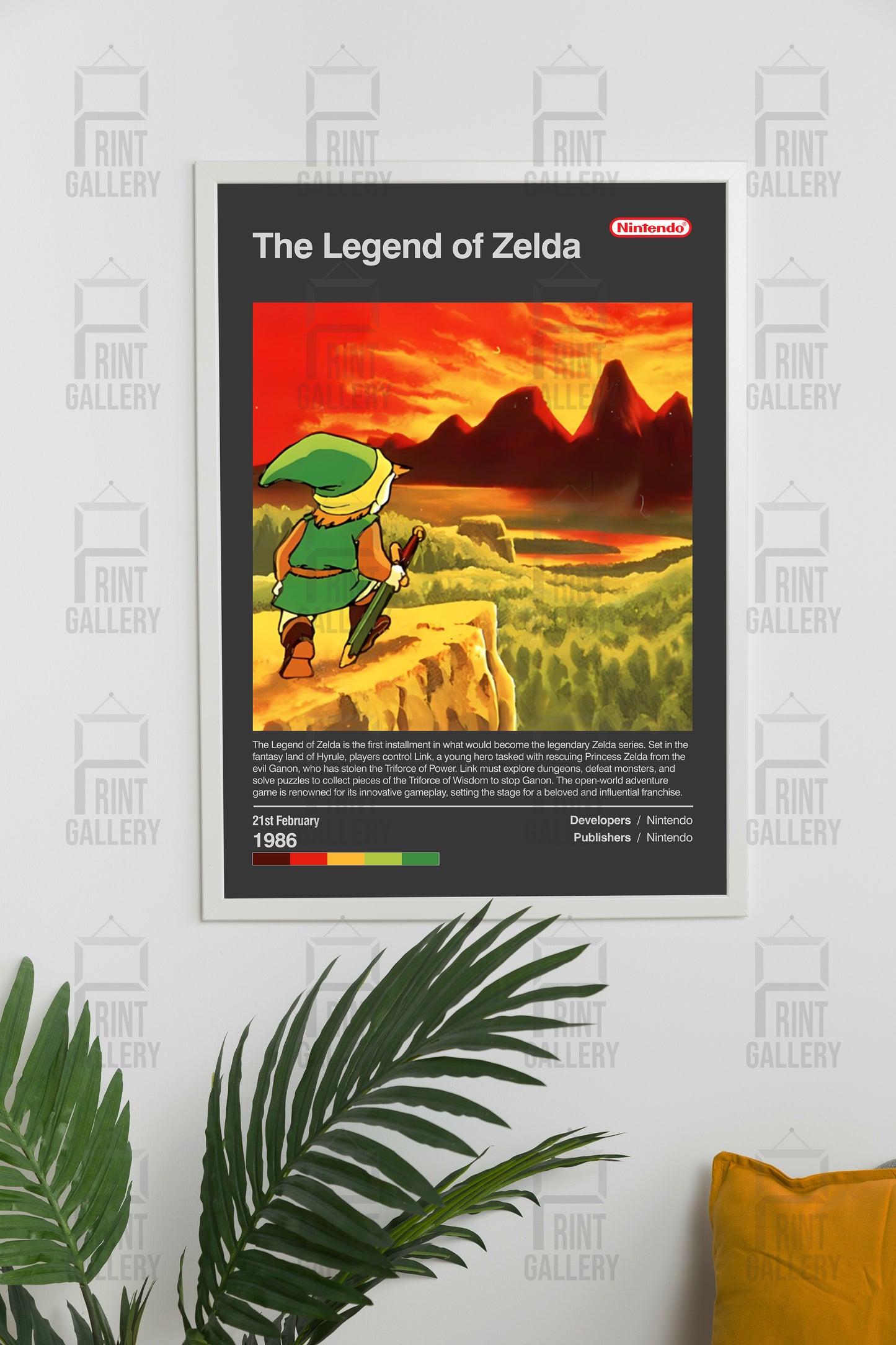 The Legend of Zelda 1986 Video Game Poster & Digital Download