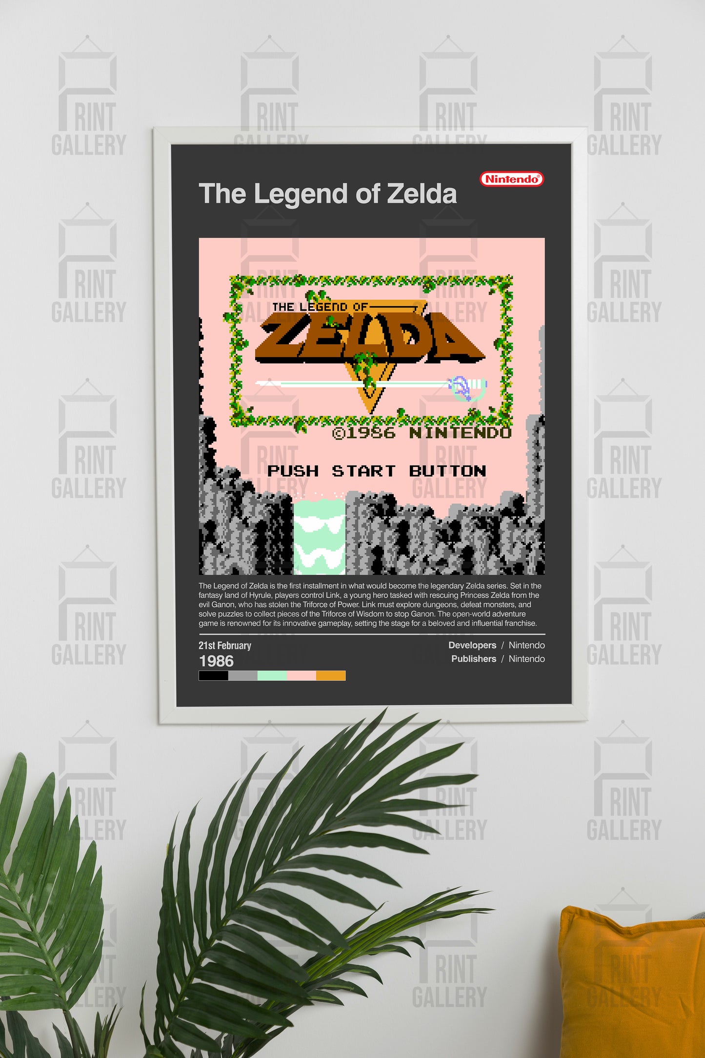 The Legend of Zelda 1986 Video Game Poster & Digital Download