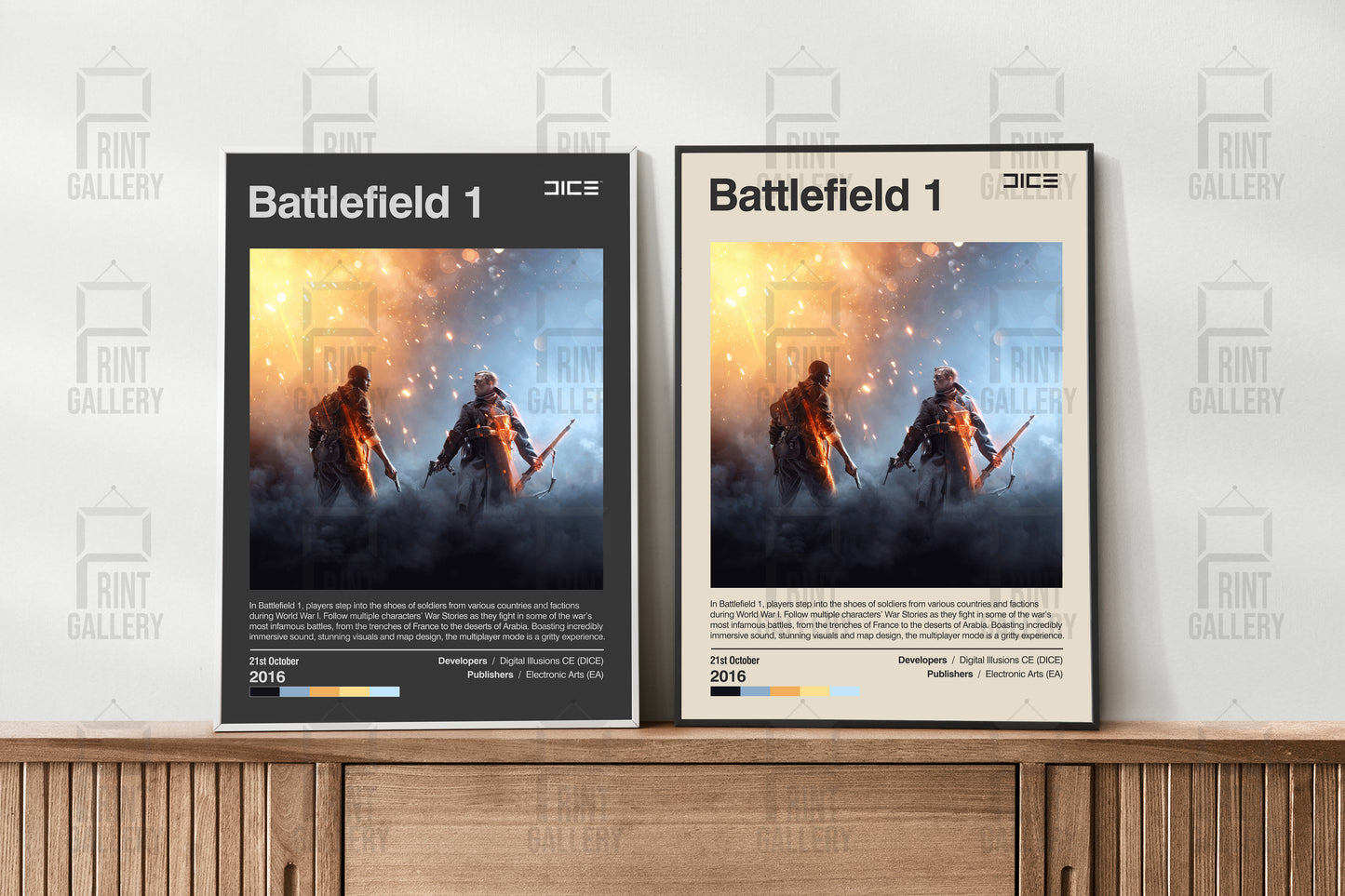 Battlefield 1 Video Game Poster & Digital Download