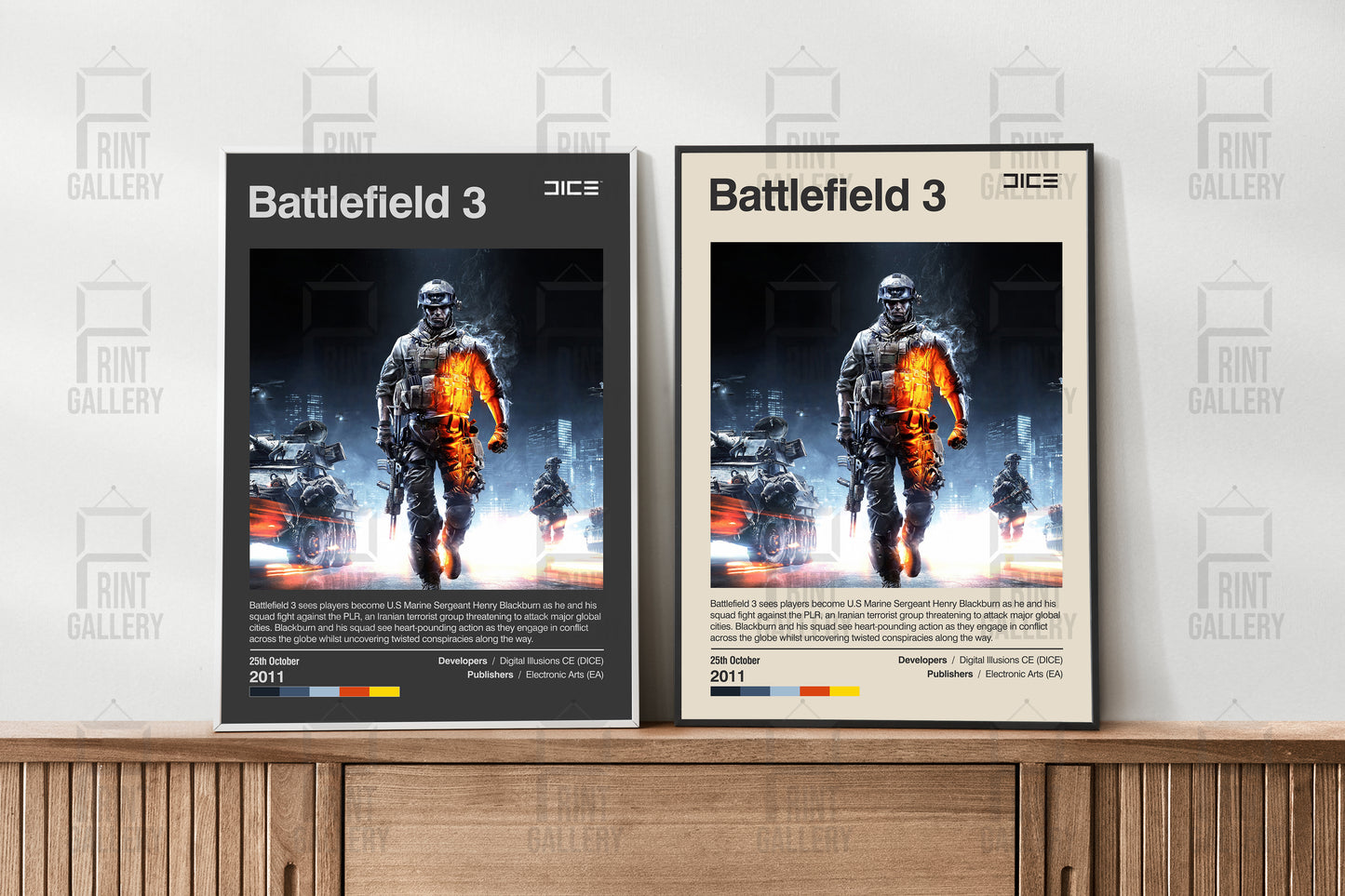 Battlefield 3 Video Game Poster & Digital Download