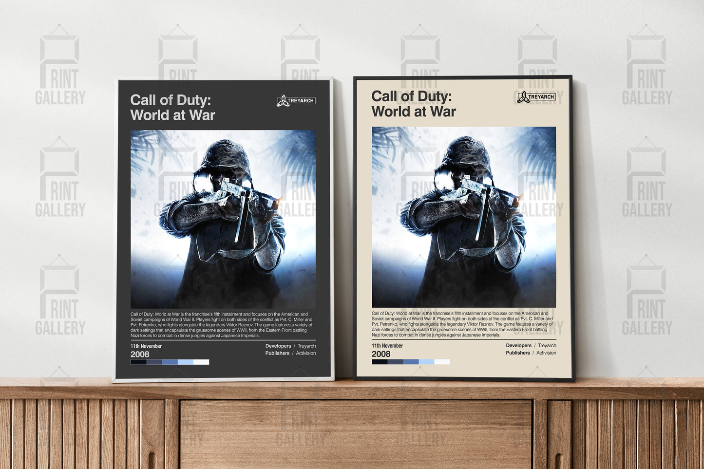 Call of Duty 5 World at War Video Game Poster & Digital Download
