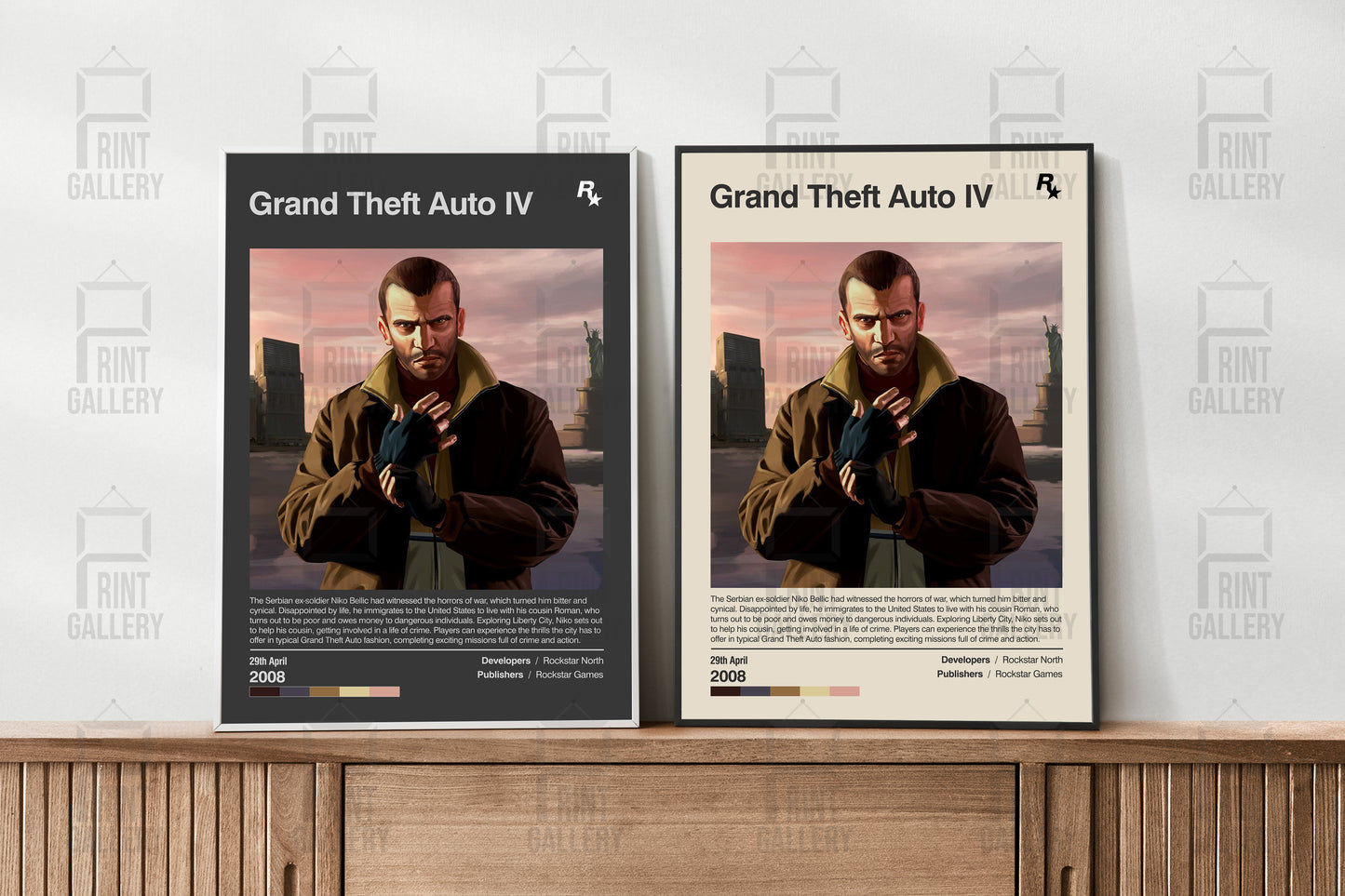 Grand Theft Auto IV Video Game Poster & Digital Download