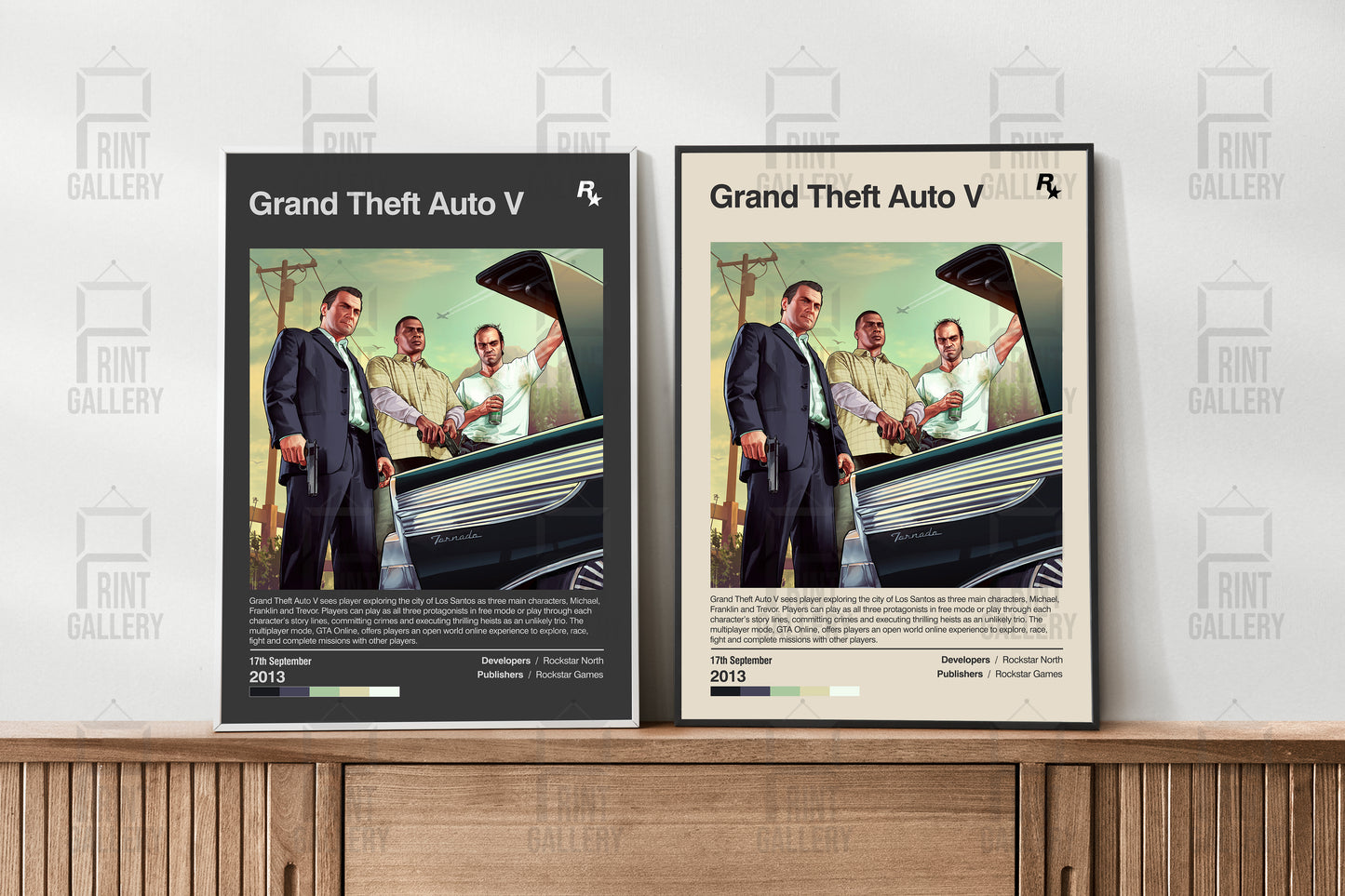 Grand Theft Auto V Video Game Poster & Digital Download
