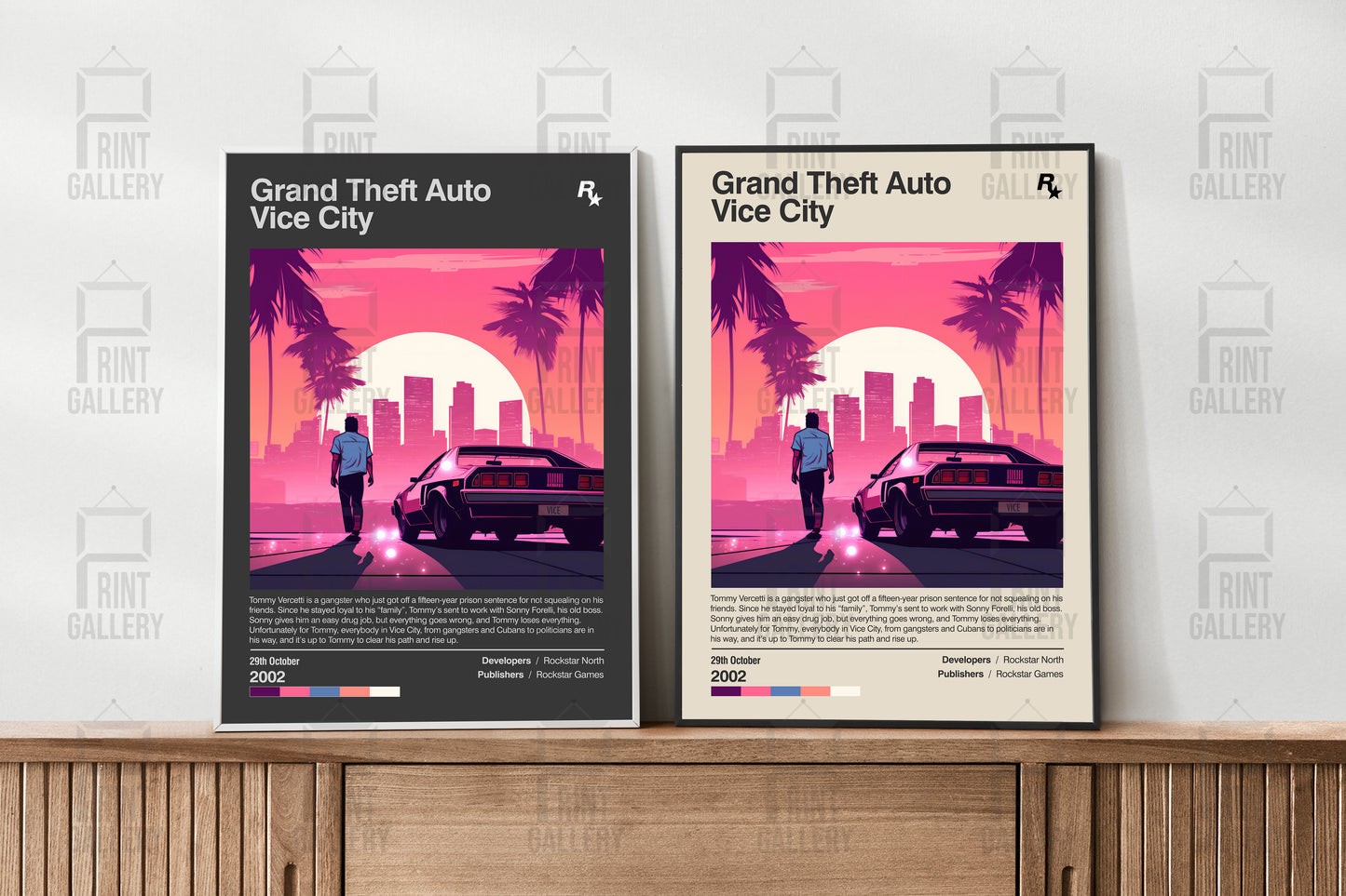 Grand Theft Auto Vice City Video Game Poster & Digital Download