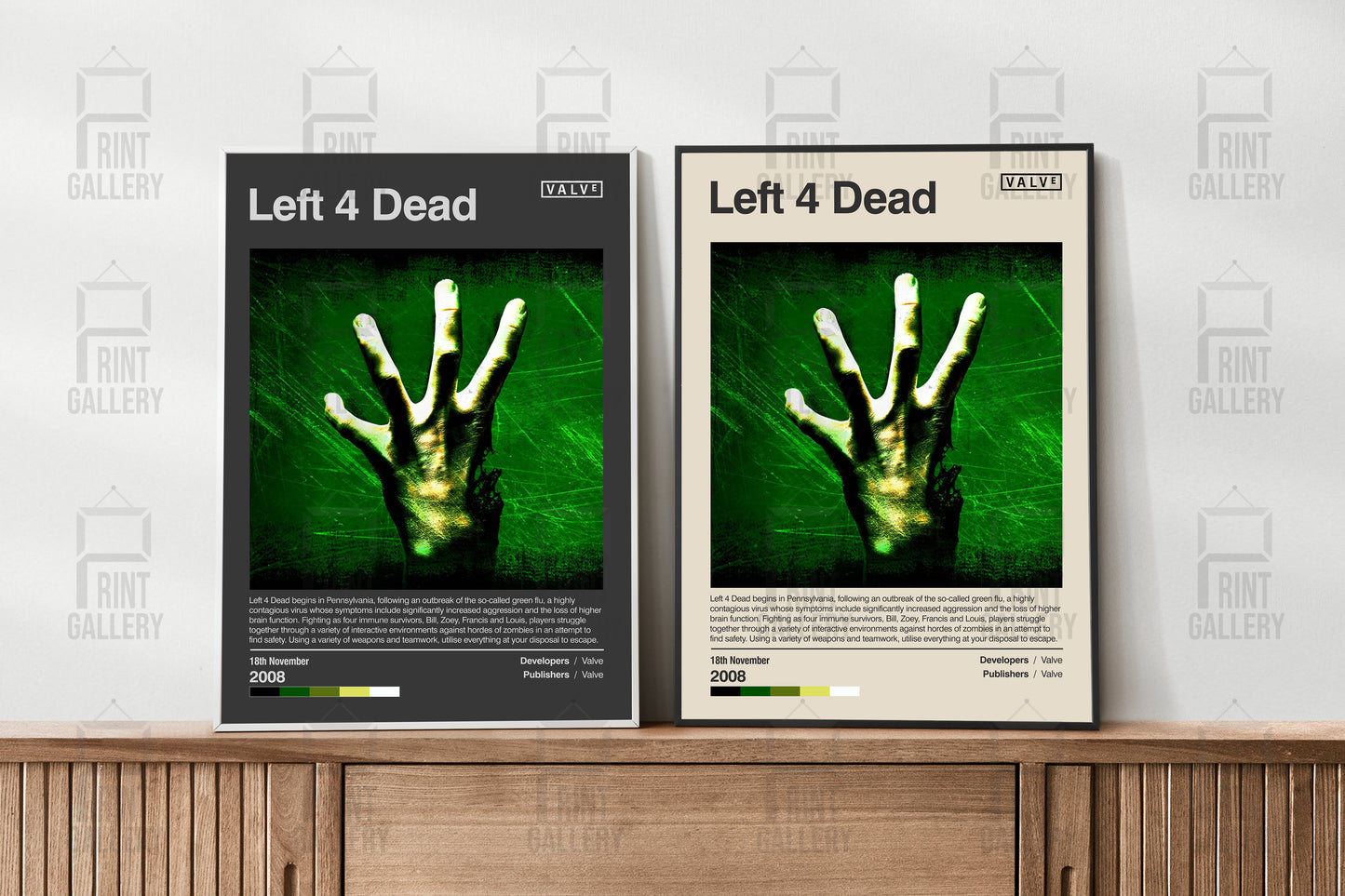 Left 4 Dead Video Game Poster & Digital Download