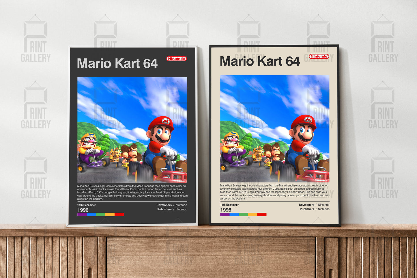 Mario Kart 64 1996 Video Game Poster & Digital Download