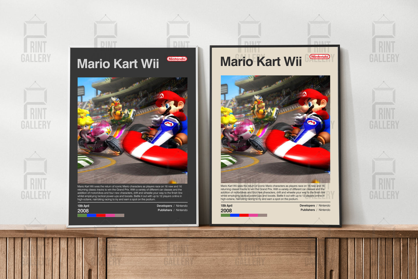 Mario Kart Wii Video Game Poster & Digital Download