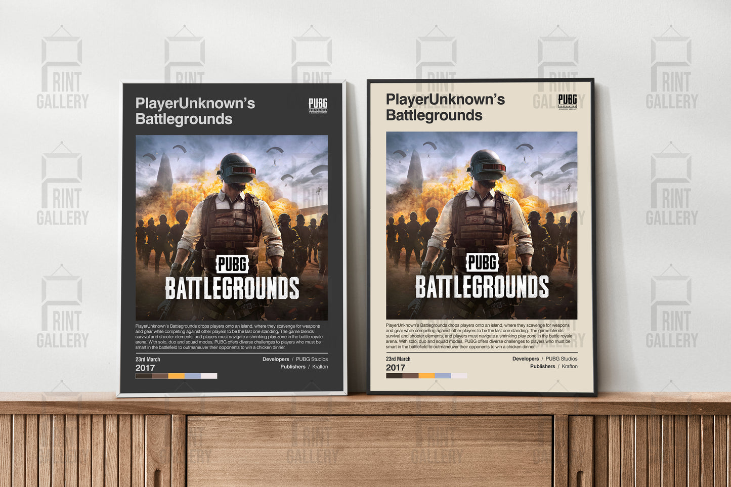 PlayerUnknown's Battlegrounds Video Game Poster & Digital Download