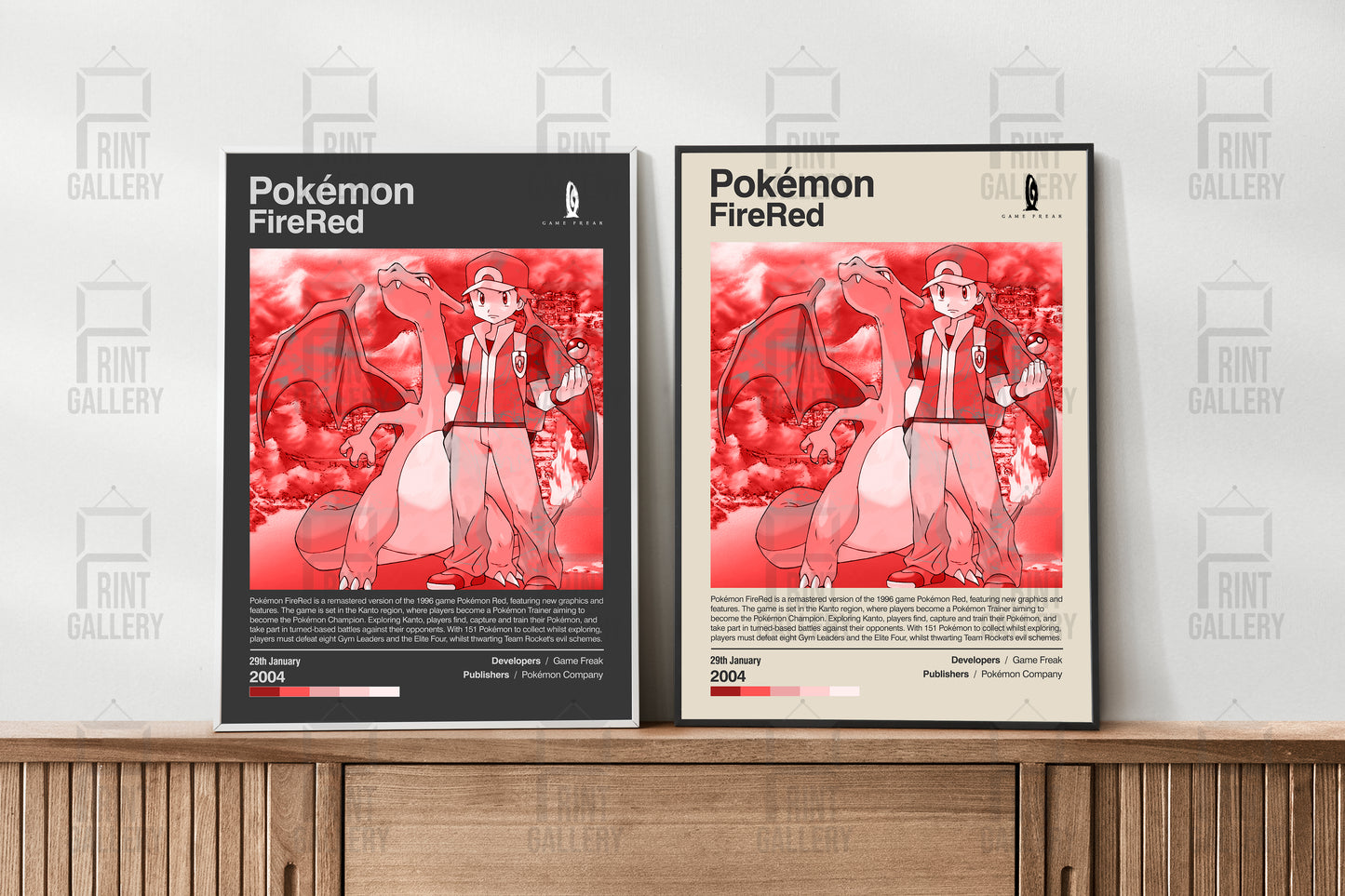 Pokémon FireRed Video Game Poster & Digital Download