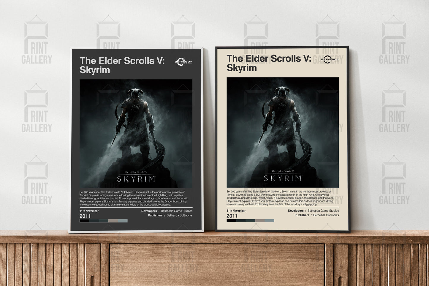 The Elder Scrolls V: Skyrim Video Game Poster & Digital Download