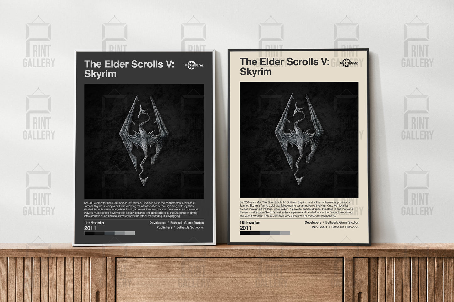 The Elder Scrolls V: Skyrim Video Game Poster & Digital Download