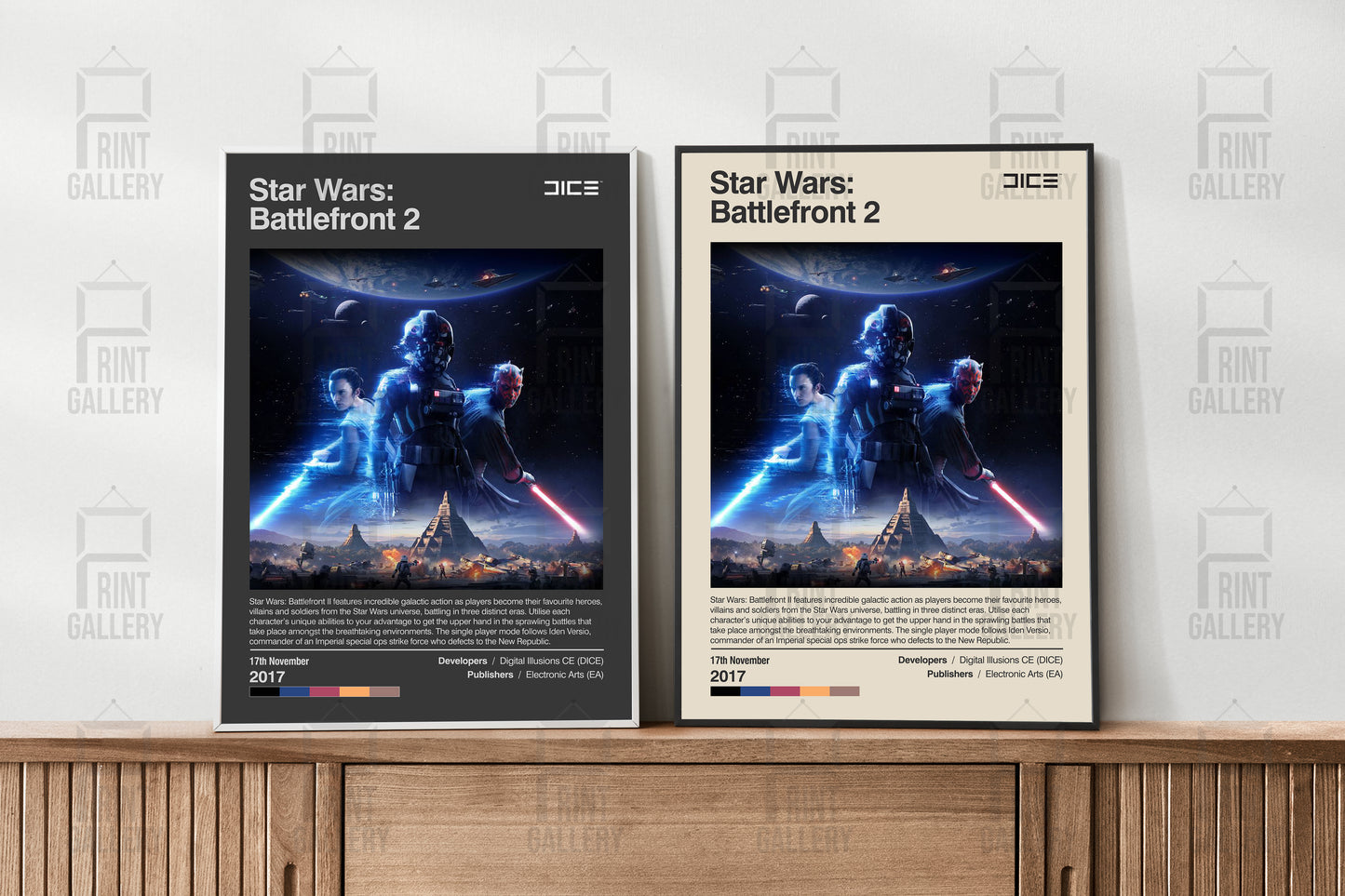 Star Wars Battlefront II Video Game Poster & Digital Download