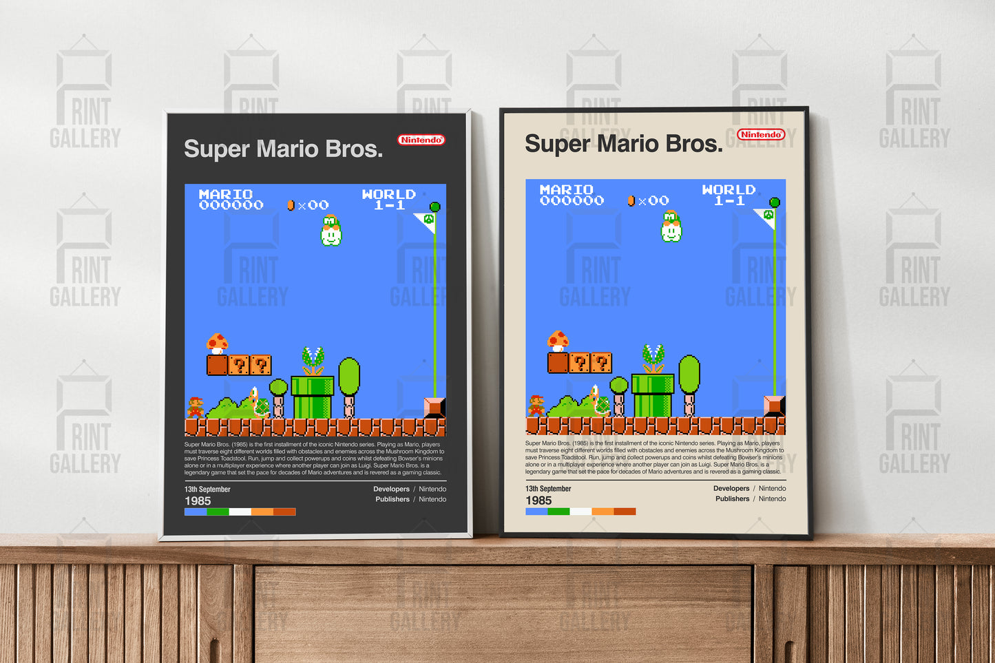 Super Mario Bros 1985 Video Game Poster & Digital Download