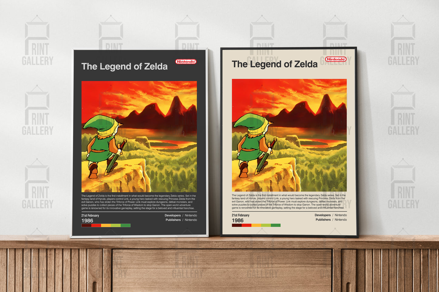 The Legend of Zelda 1986 Video Game Poster & Digital Download