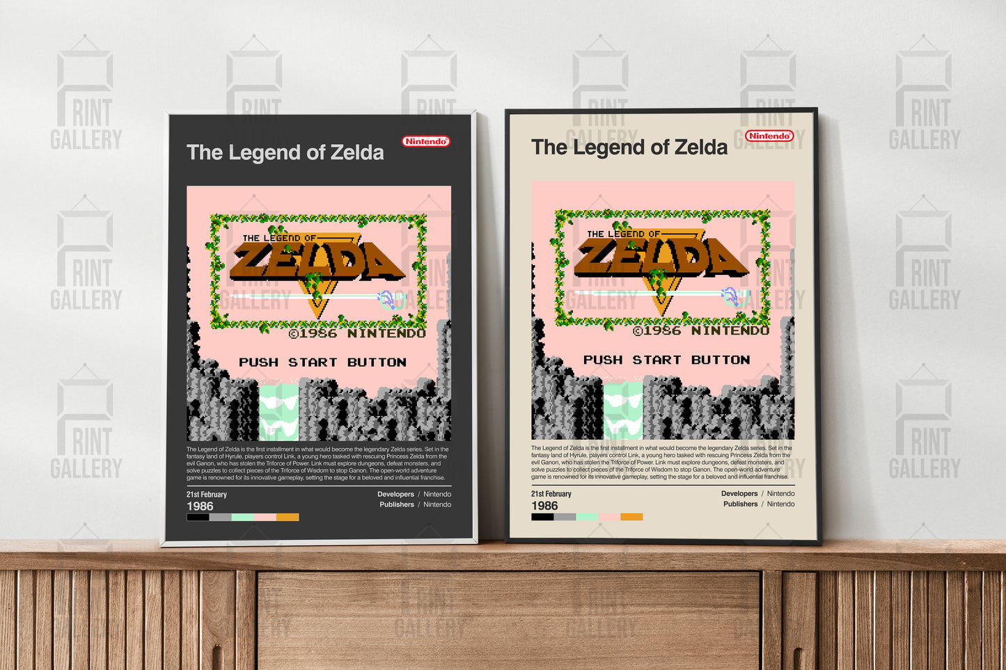The Legend of Zelda 1986 Video Game Poster & Digital Download