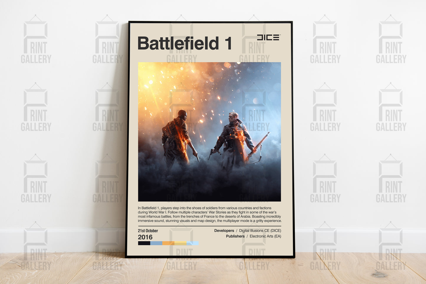 Battlefield 1 Video Game Poster & Digital Download