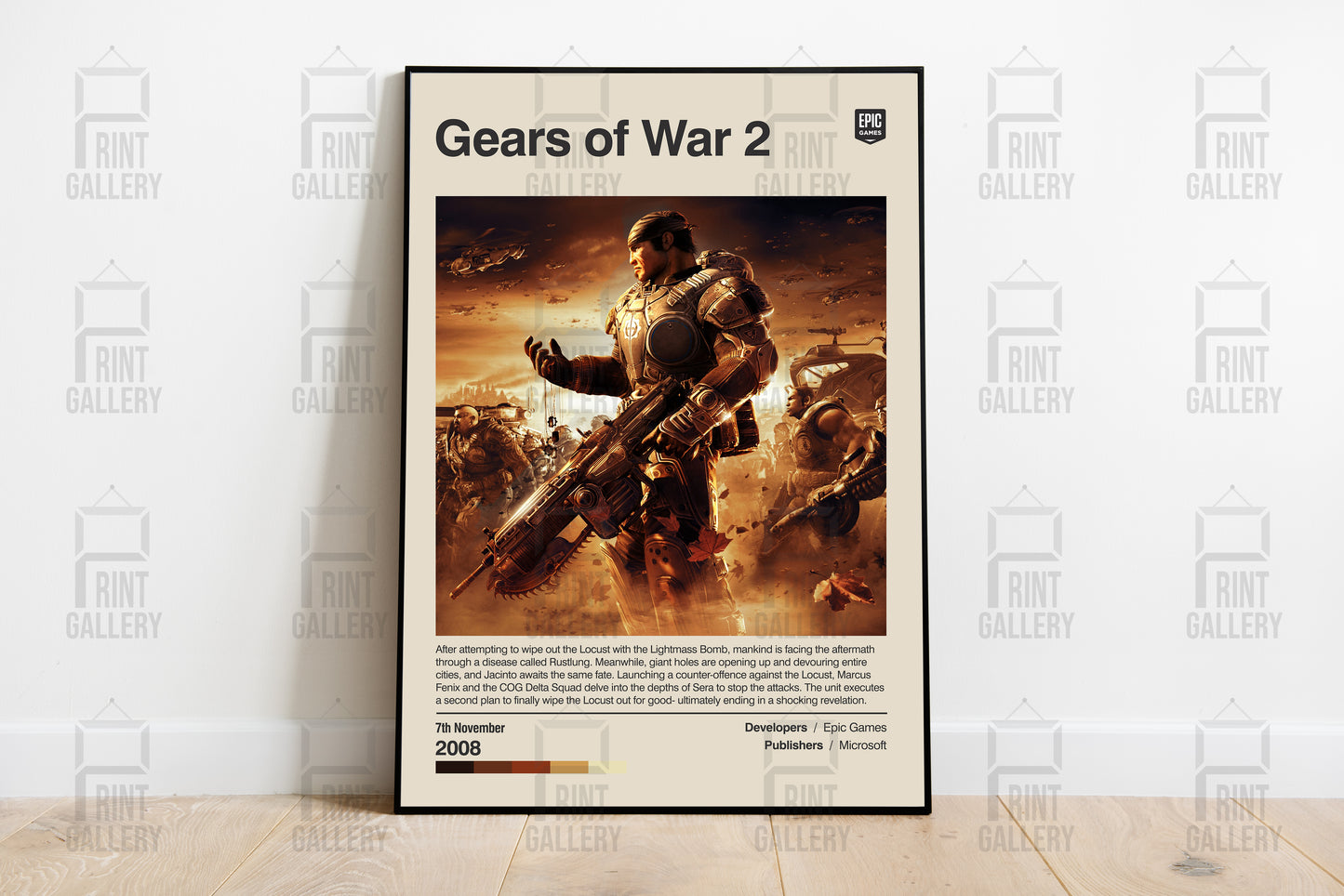 Gears of War 2 Video Game Poster & Digital Download