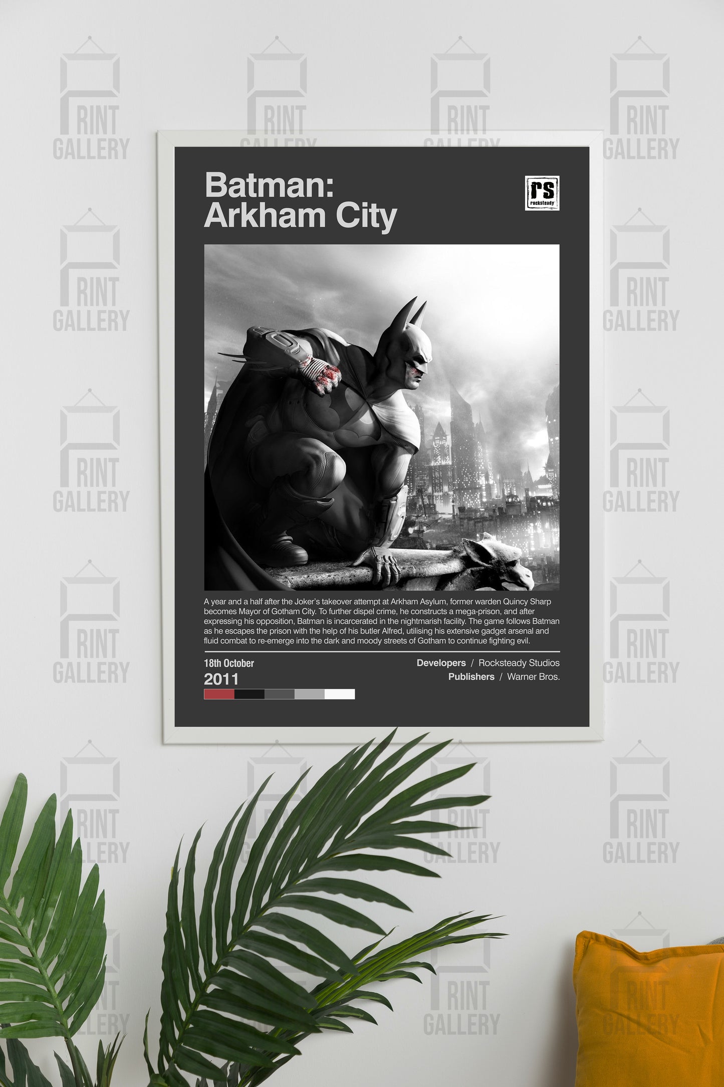 Batman Arkham City Video Game Poster & Digital Download