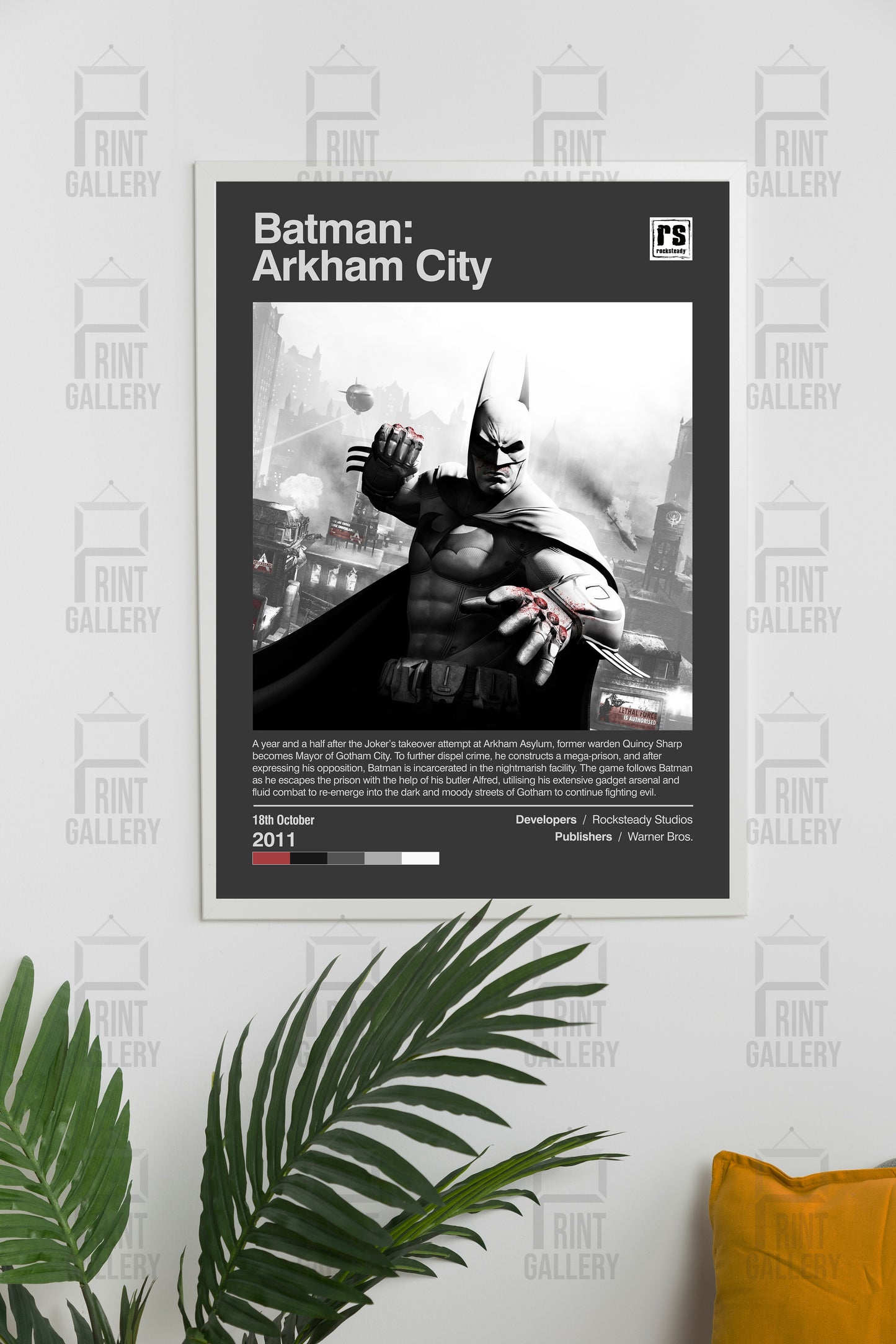 Batman Arkham City Video Game Poster & Digital Download