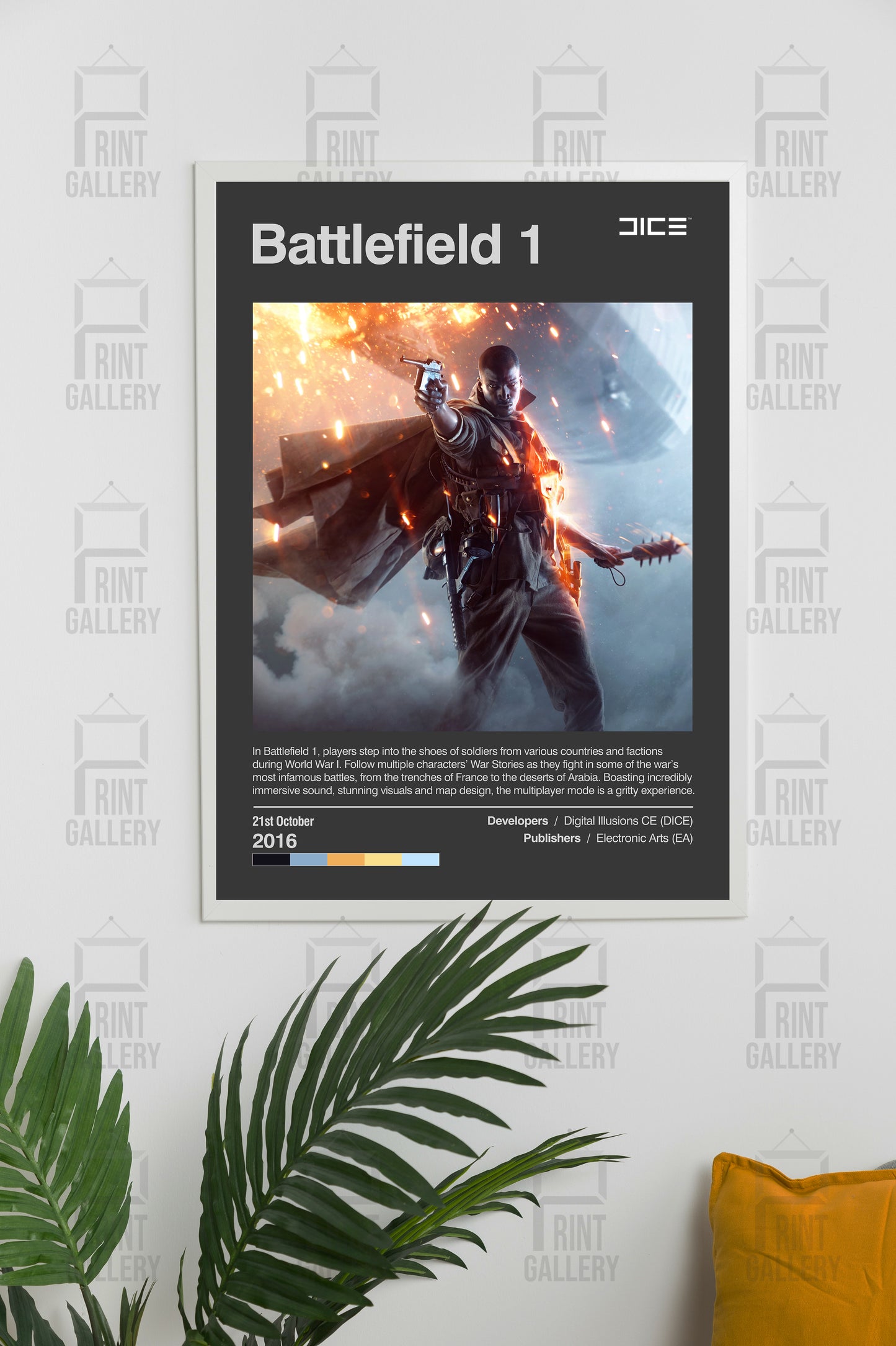 Battlefield 1 Video Game Poster & Digital Download