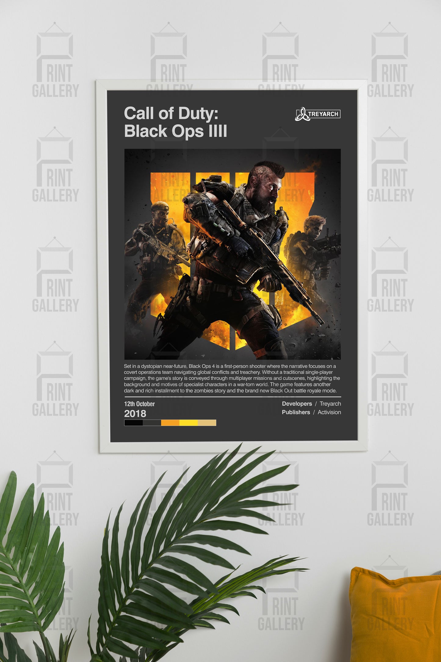 Call of Duty Black Ops IIII Video Game Poster & Digital Download