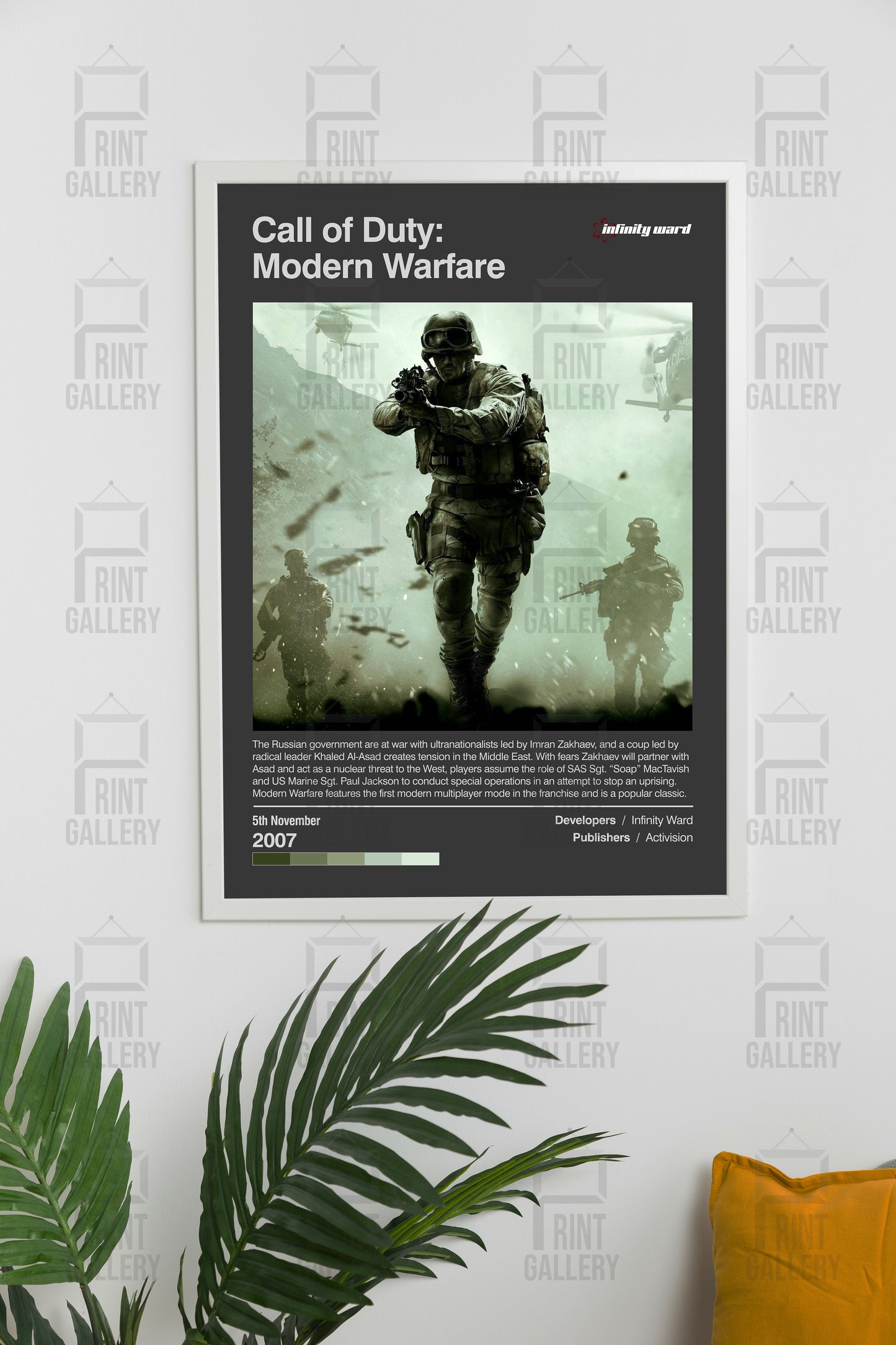 Call of Duty 4 Modern Warfare Video Game Poster & Digital Download