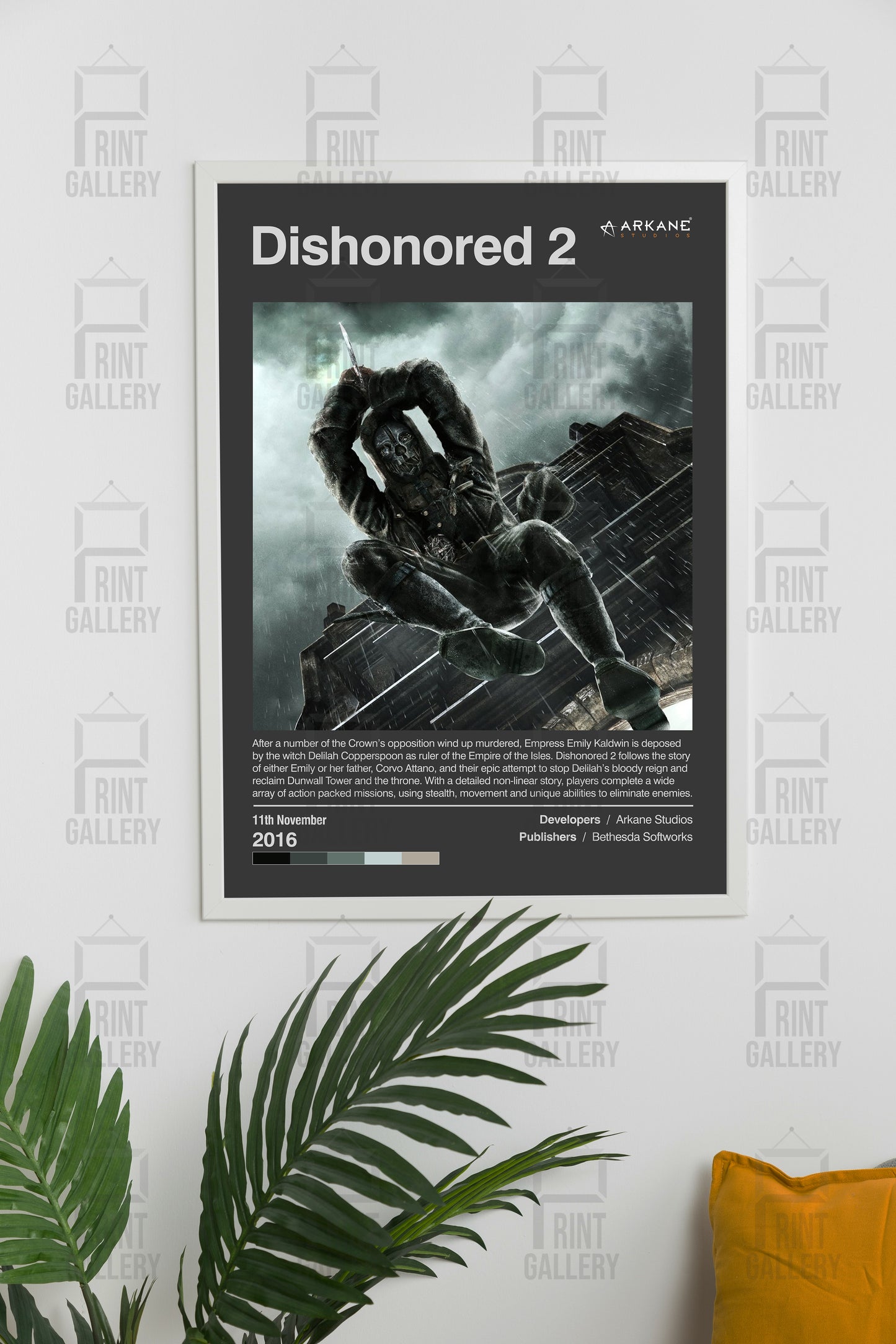 Dishonored 2 Video Game Poster & Digital Download