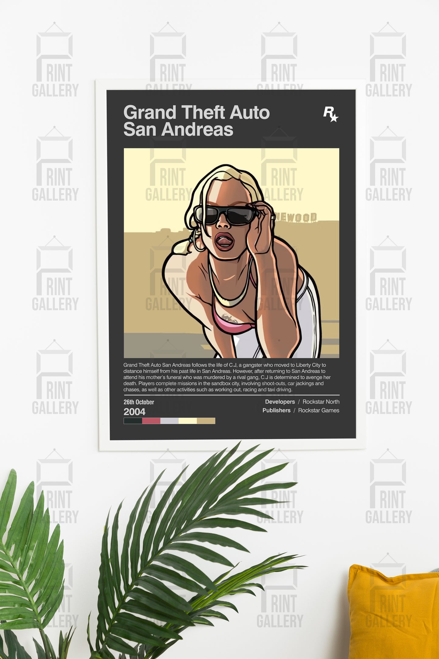 Grand Theft Auto San Andreas Video Game Poster & Digital Download