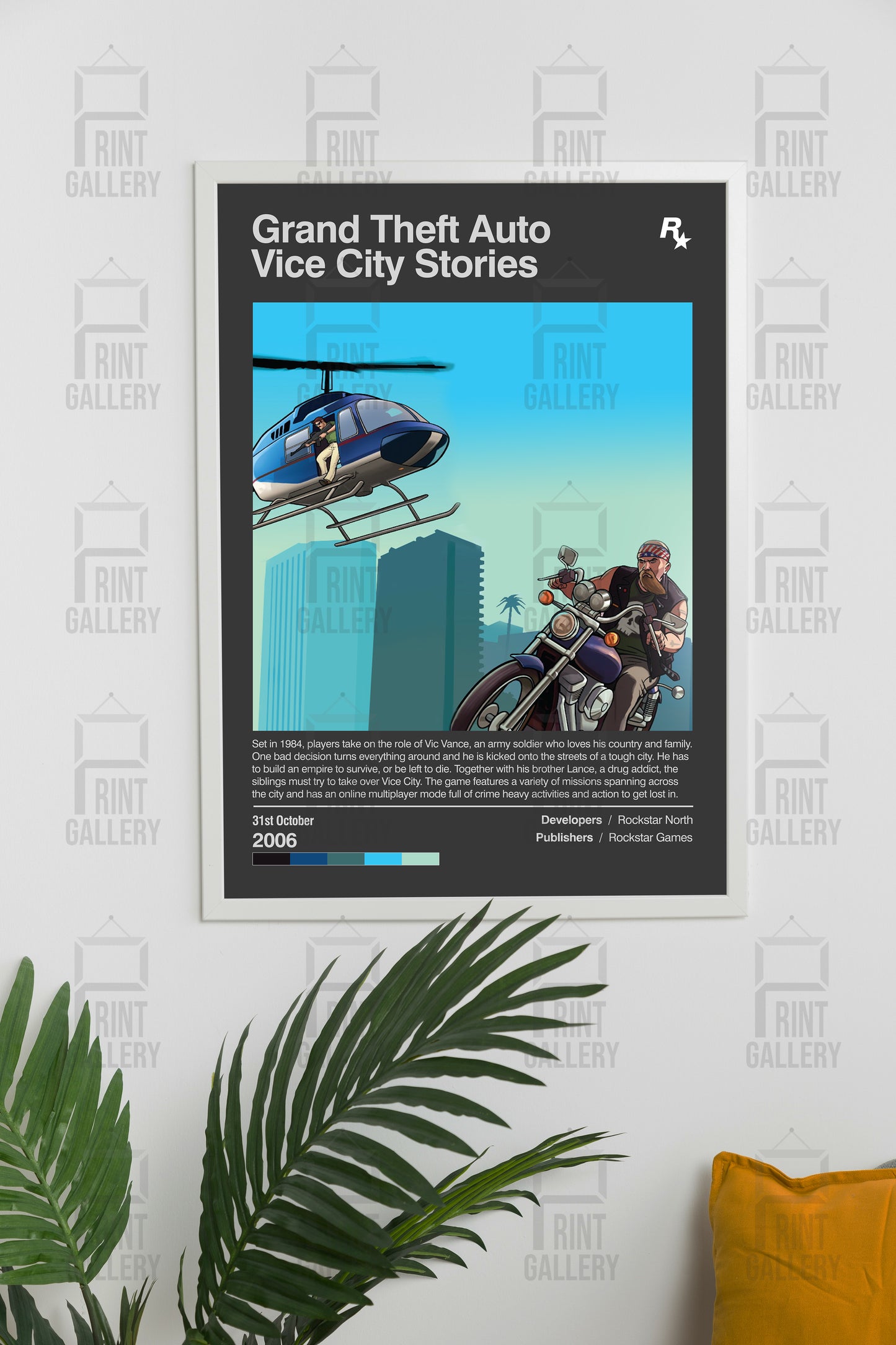 Grand Theft Auto Vice City Stories Video Game Poster & Digital Download