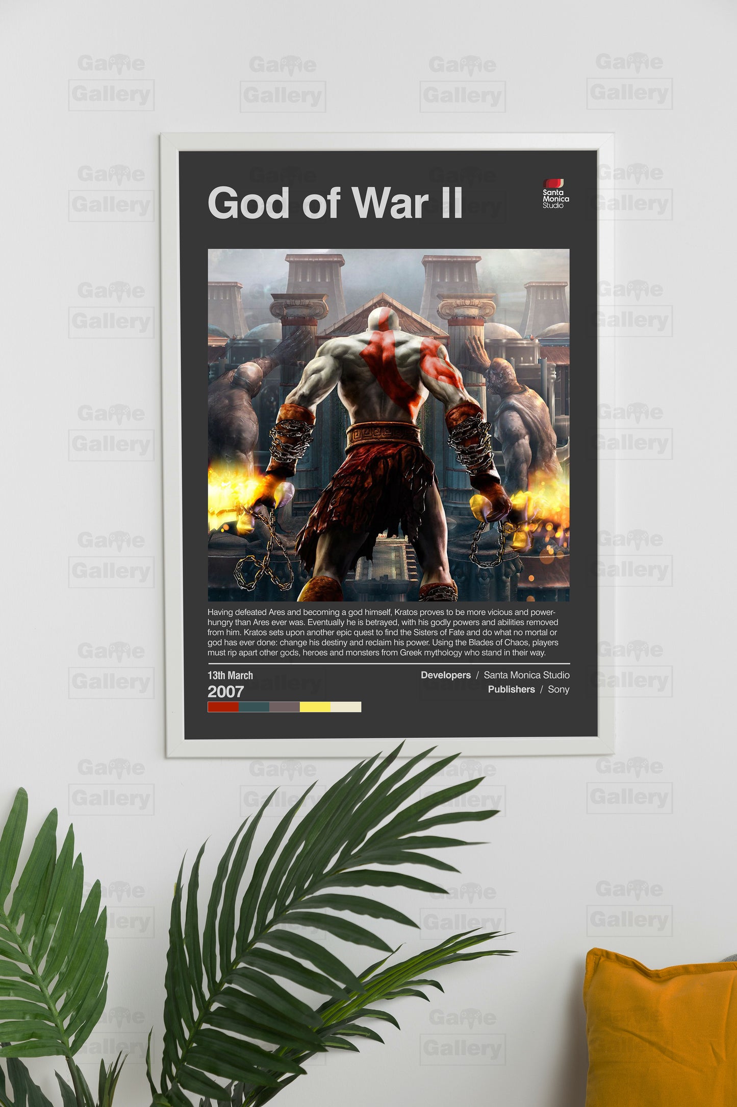 God of War 2 Video Game Poster & Digital Download