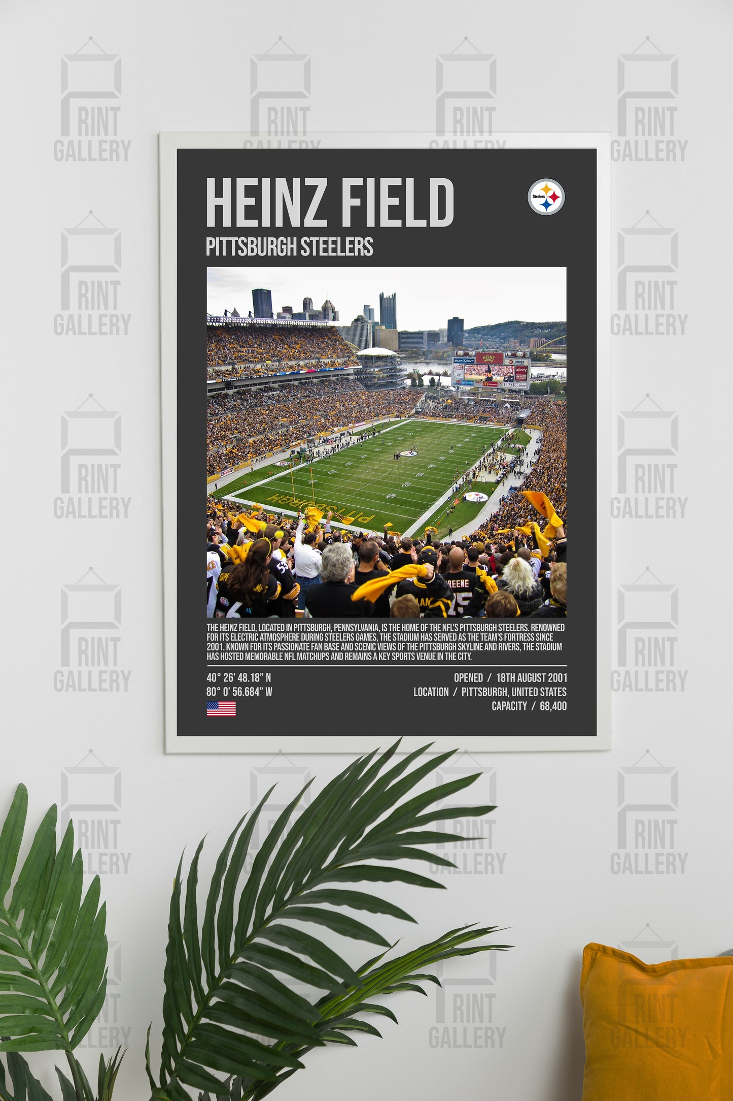Pittsburgh Steelers Heinz Field NFL Stadium Poster & Digital Download