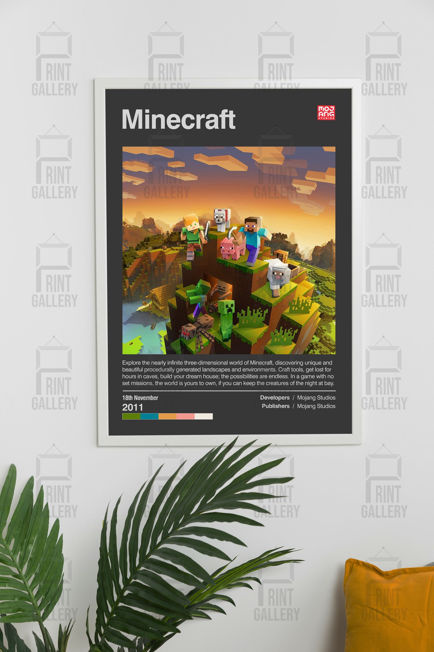 Minecraft Video Game Poster & Digital Download