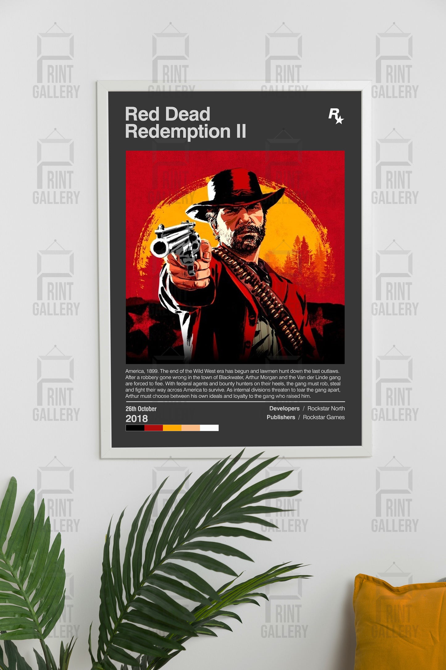 Red Dead Redemption II Arthur Morgan Video Game Poster & Digital Download