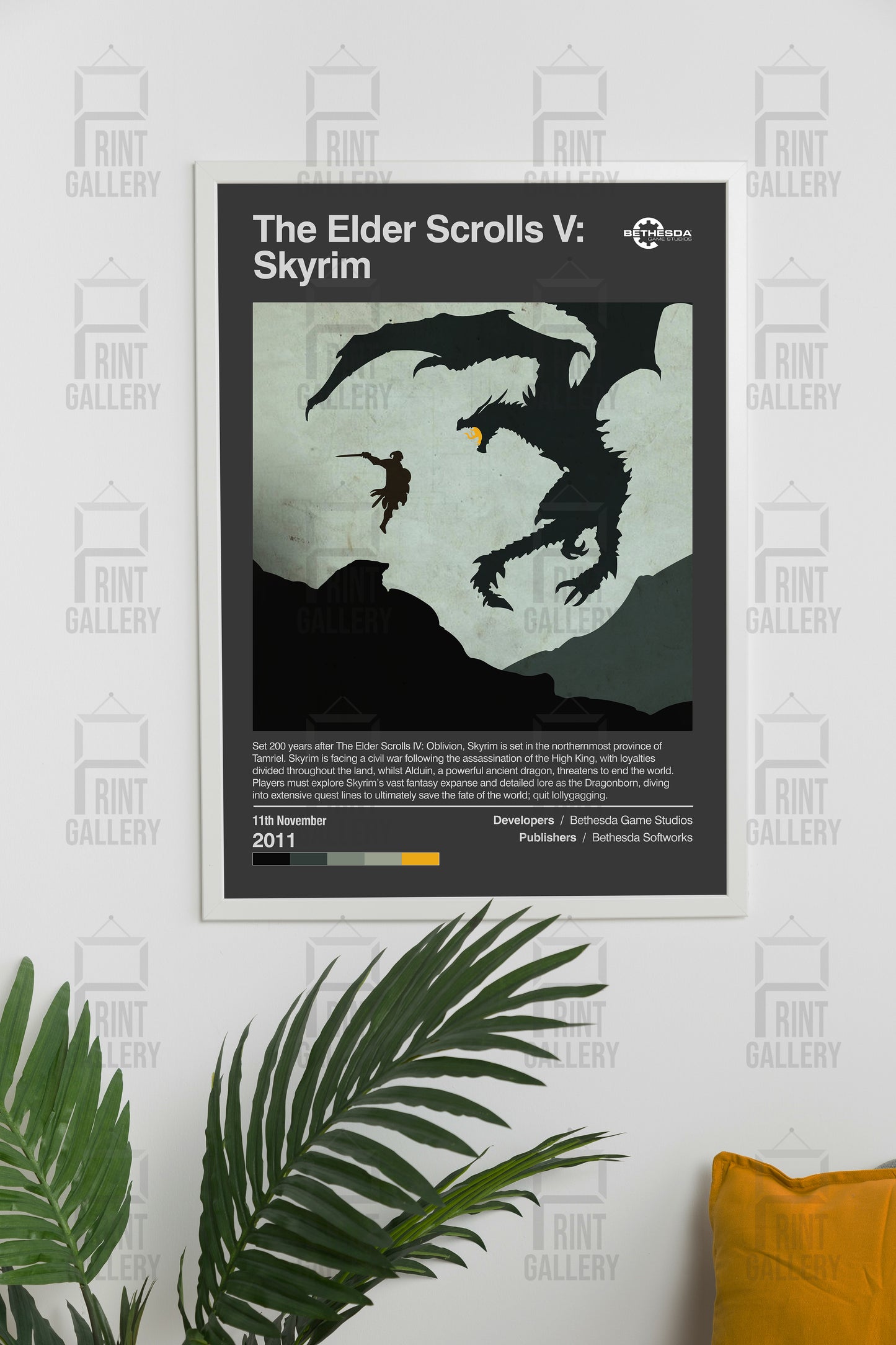 The Elder Scrolls V: Skyrim Video Game Poster & Digital Download