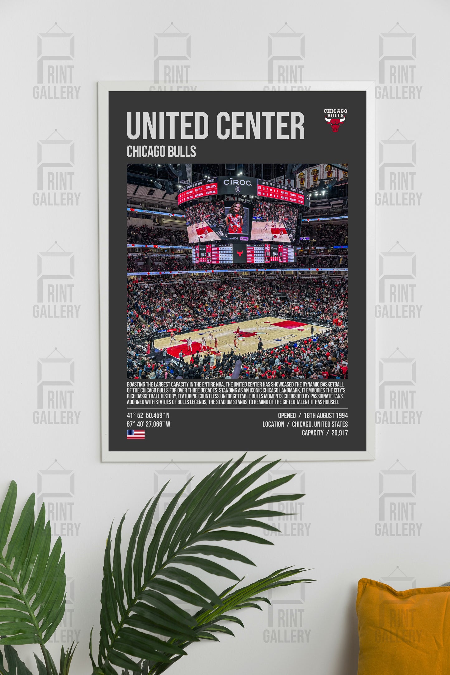 Chicago Bulls United Center NBA Stadium Poster & Digital Download