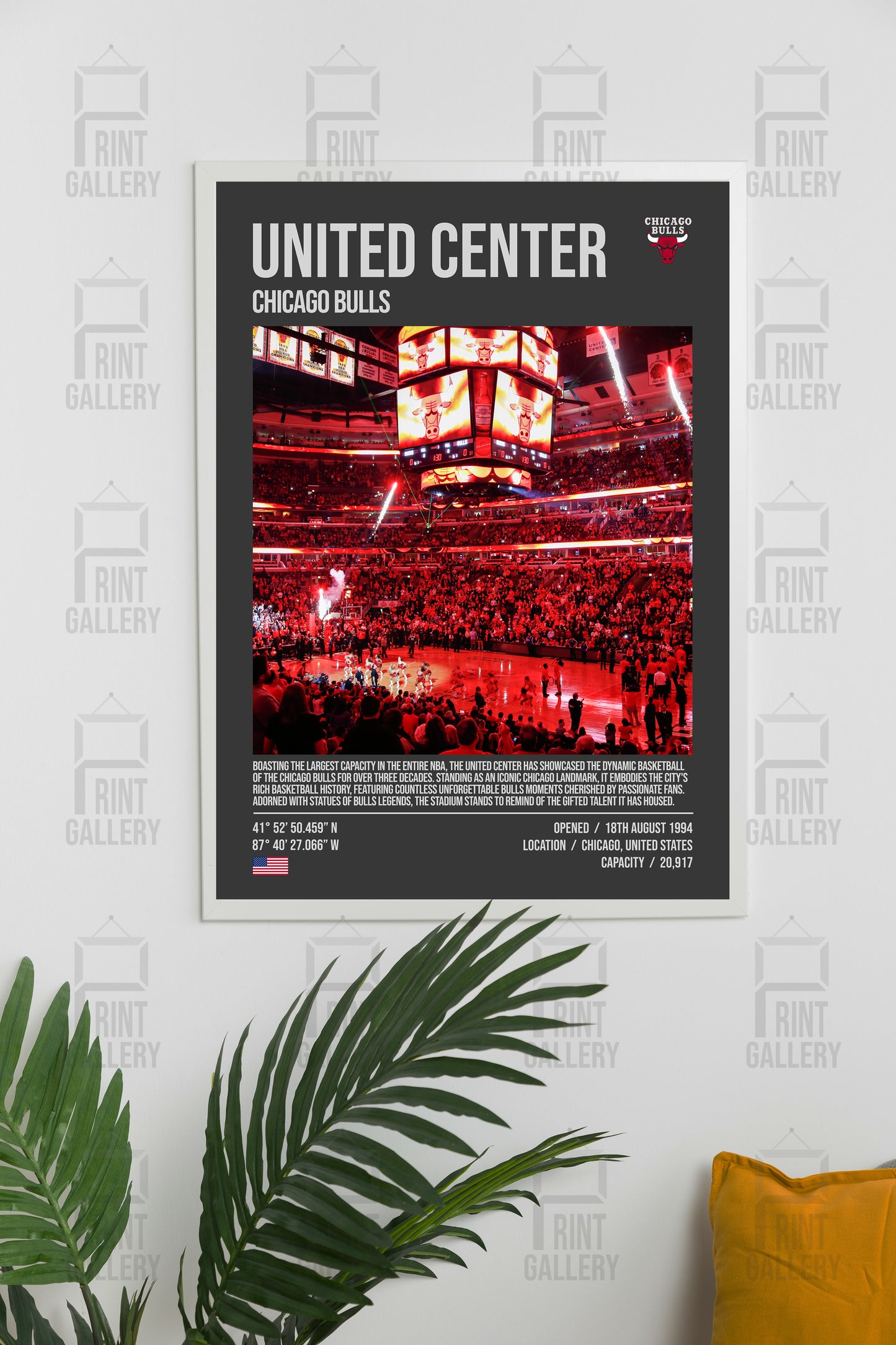 Chicago Bulls United Center NBA Stadium Poster & Digital Download