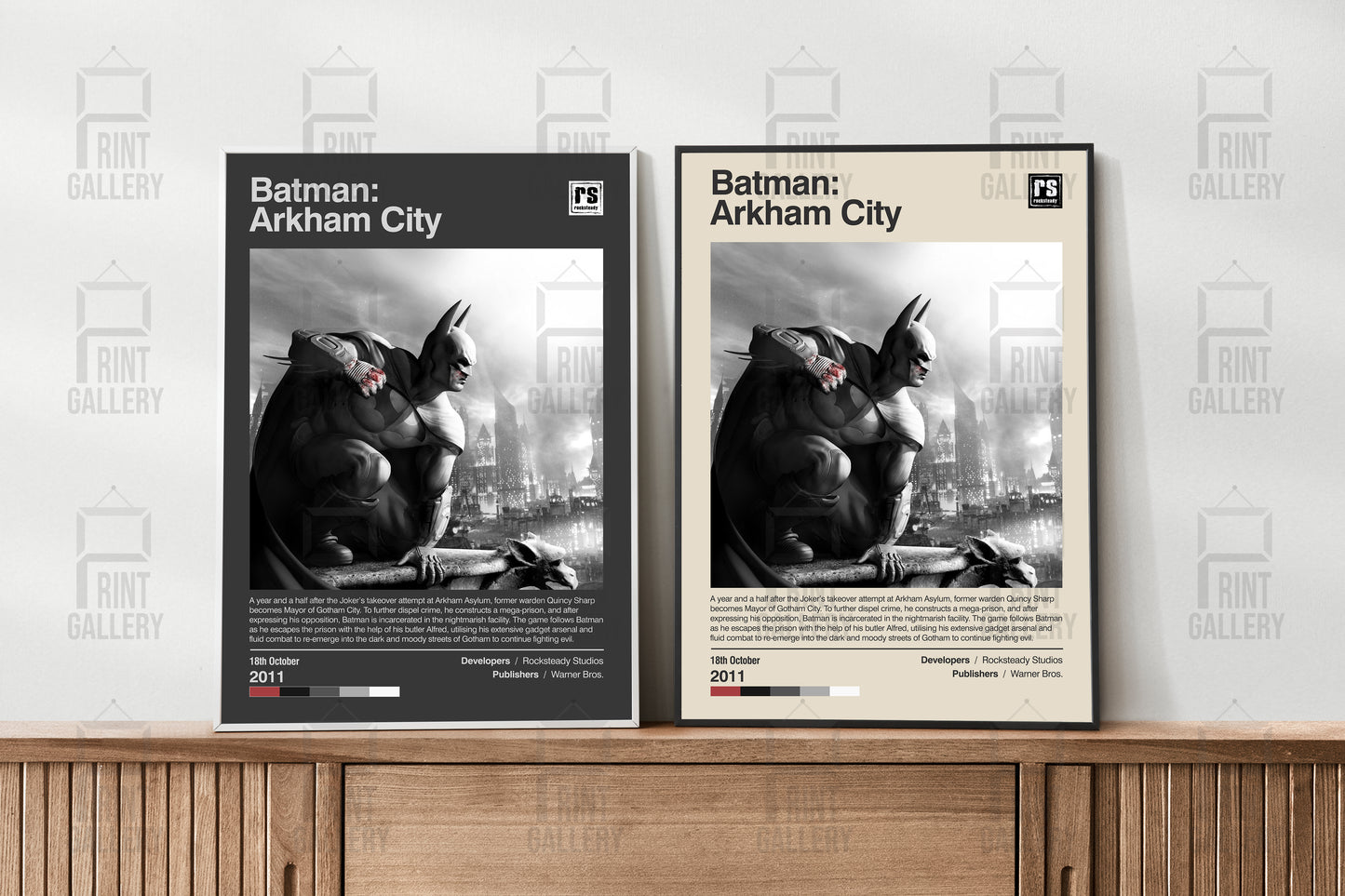 Batman Arkham City Video Game Poster & Digital Download