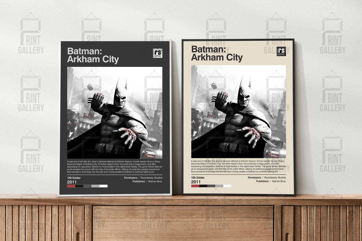 Batman Arkham City Video Game Poster & Digital Download