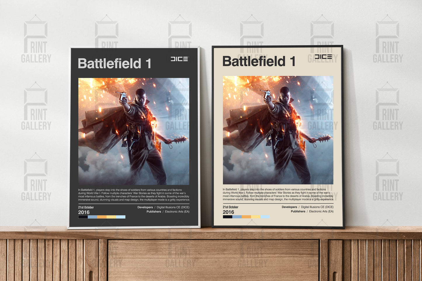 Battlefield 1 Video Game Poster & Digital Download