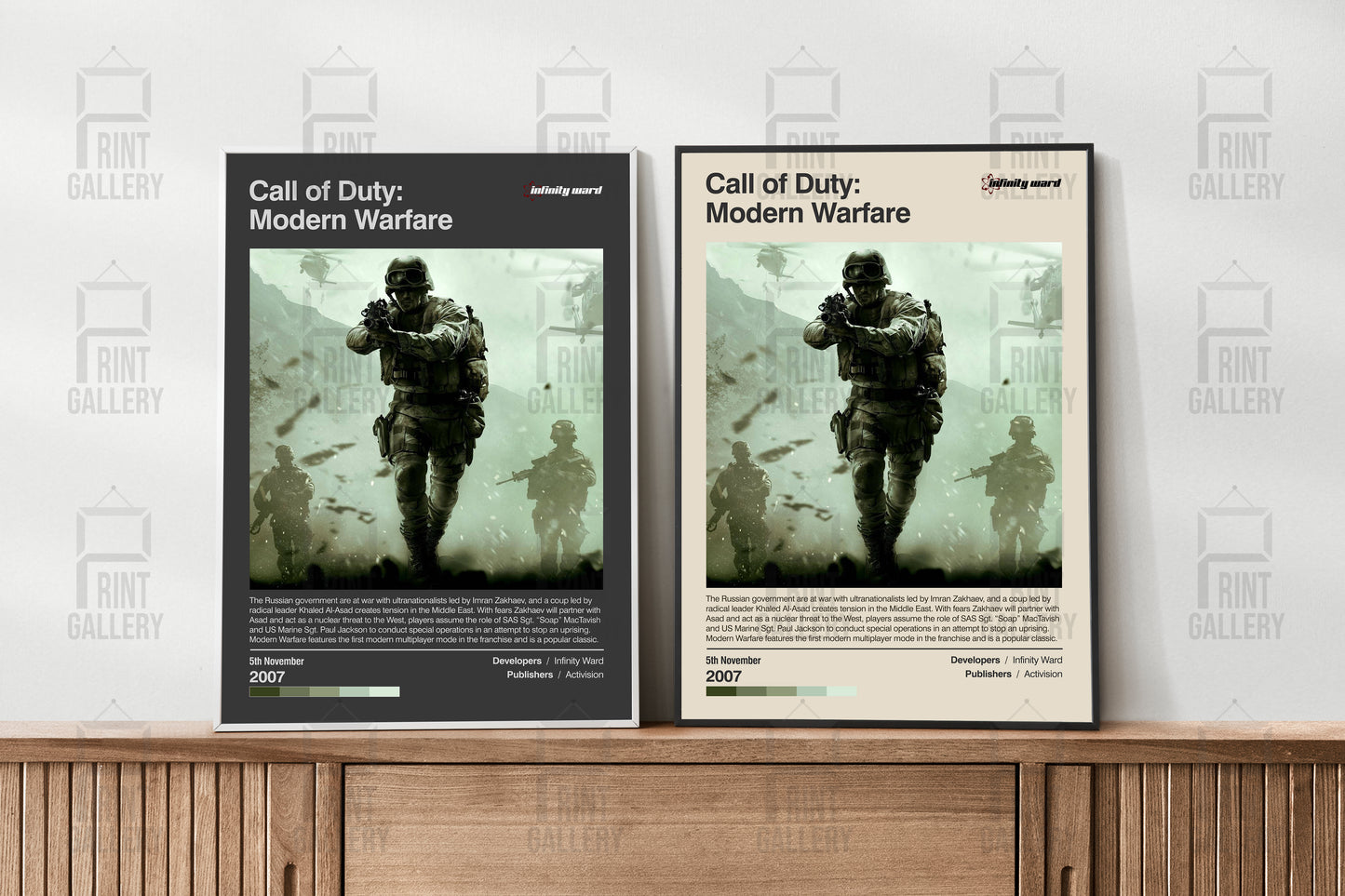 Call of Duty 4 Modern Warfare Video Game Poster & Digital Download